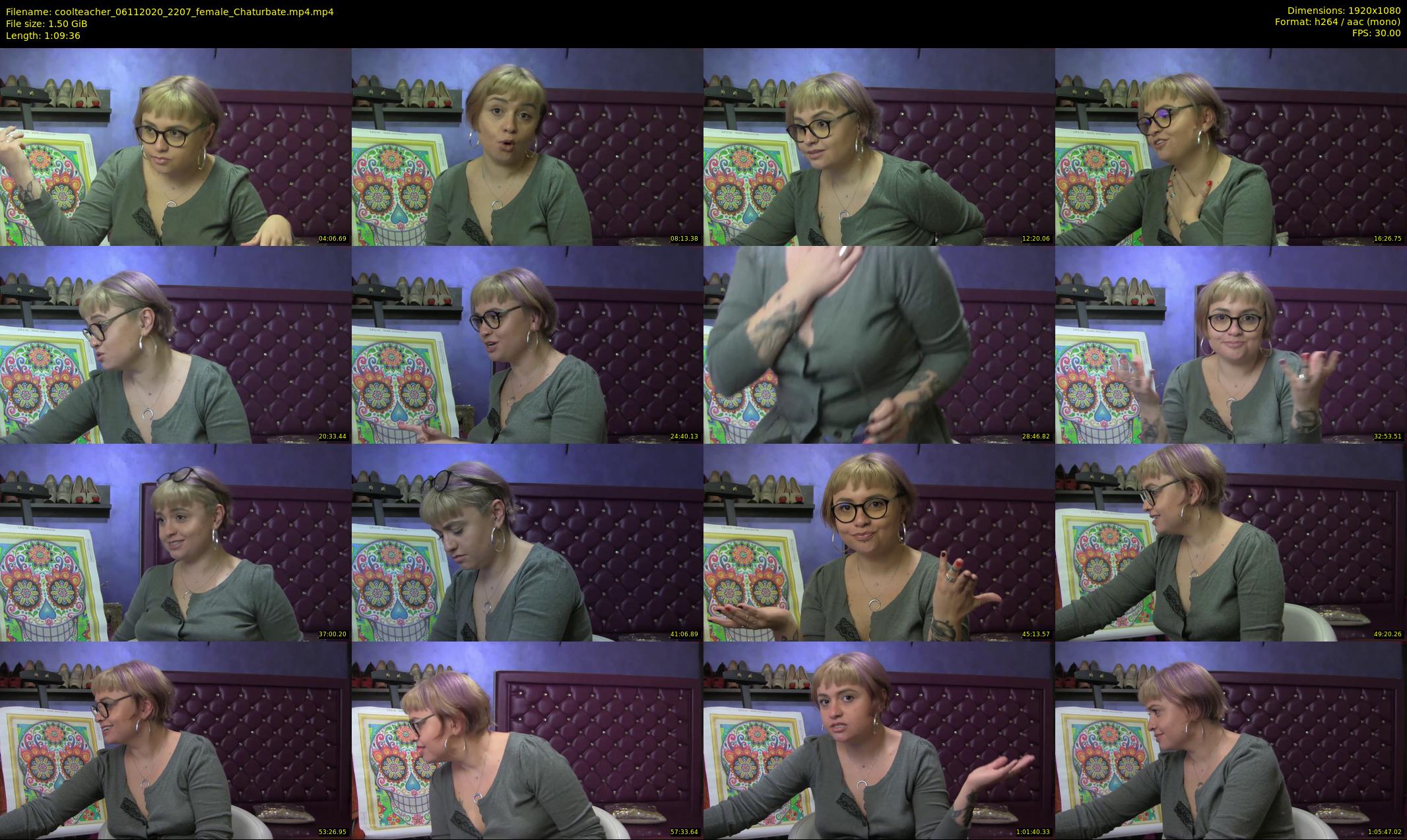 coolteacher — 70 minute Chaturbate female cam show recording, 1080p, Nov 6, 2020