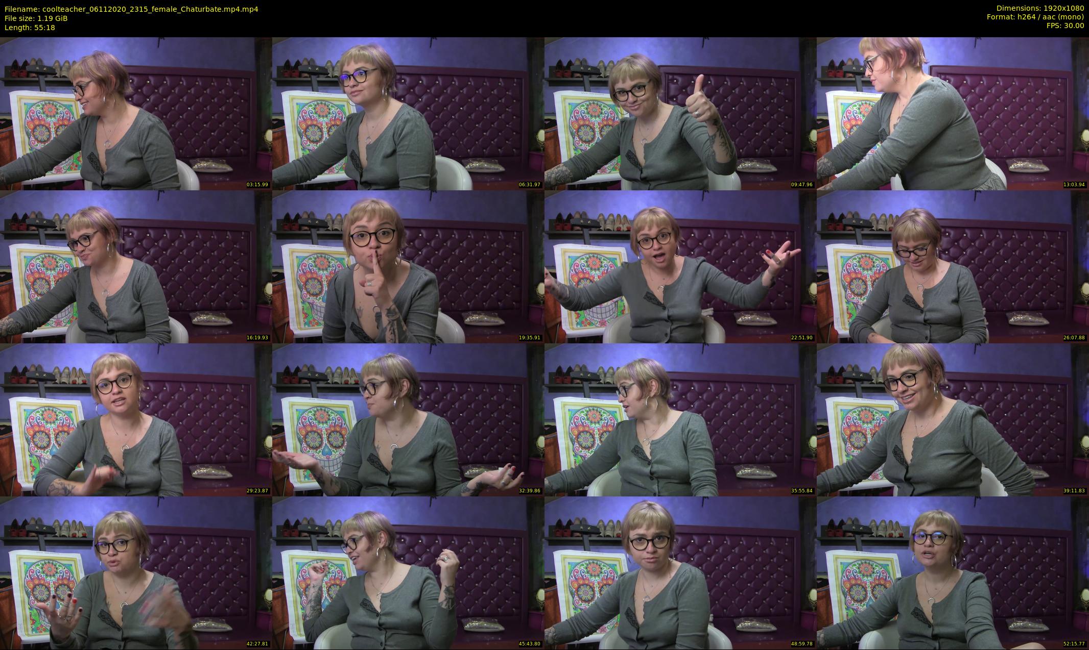 coolteacher — 56 minute Chaturbate female cam show recording, 1080p, Nov 6, 2020