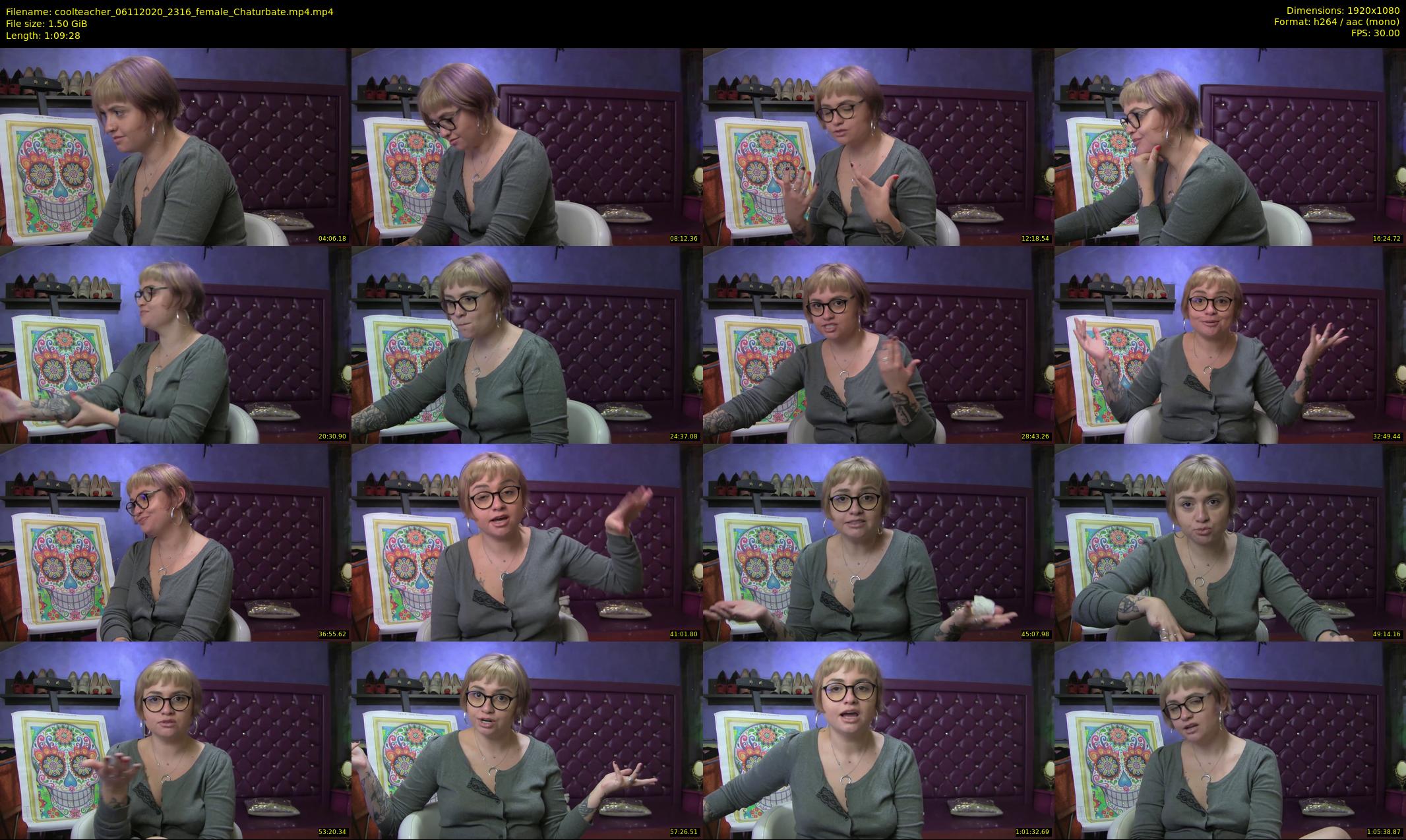 coolteacher — 70 minute Chaturbate female cam show recording, 1080p, Nov 6, 2020