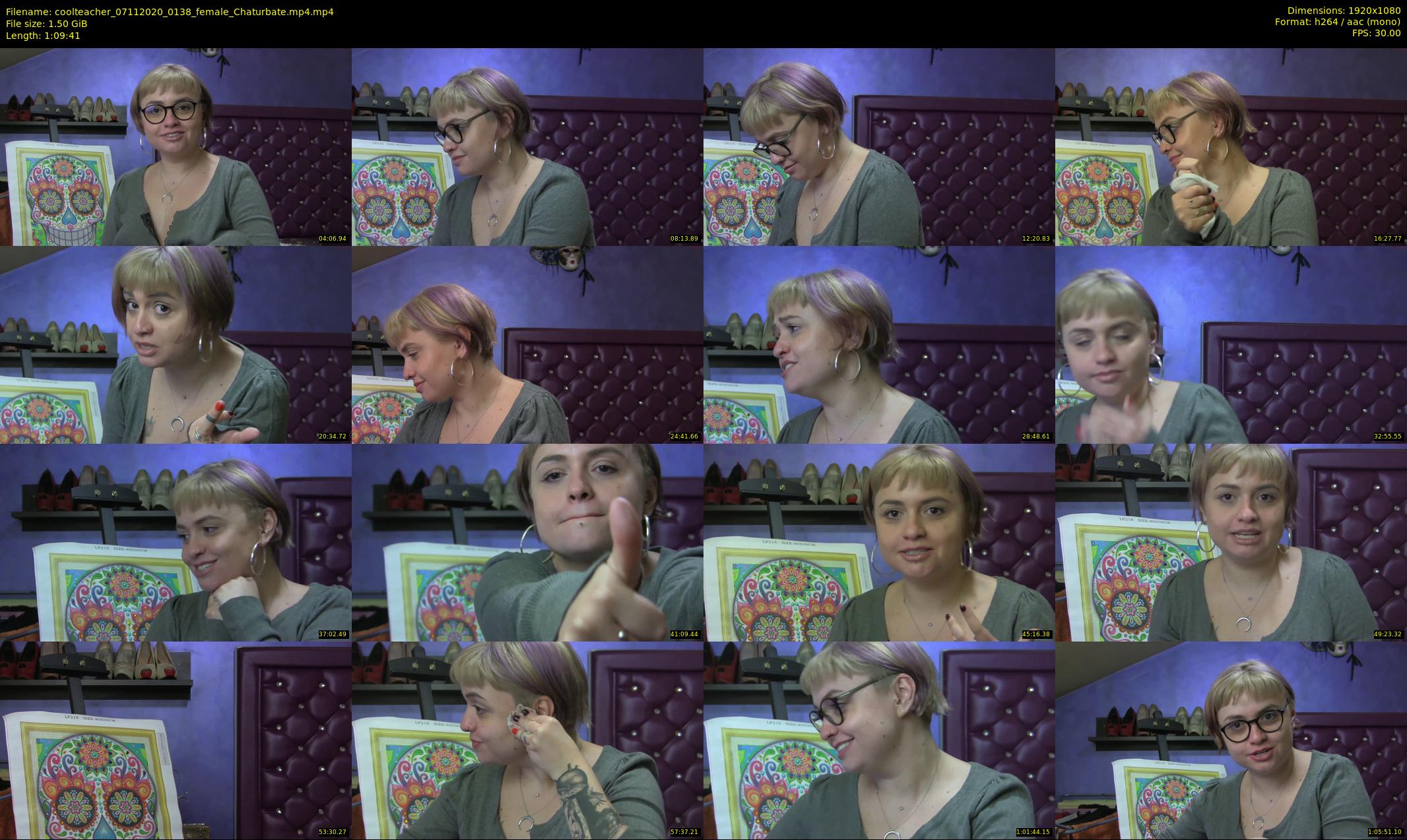 coolteacher — 70 minute Chaturbate female cam show recording, 1080p, Nov 7, 2020