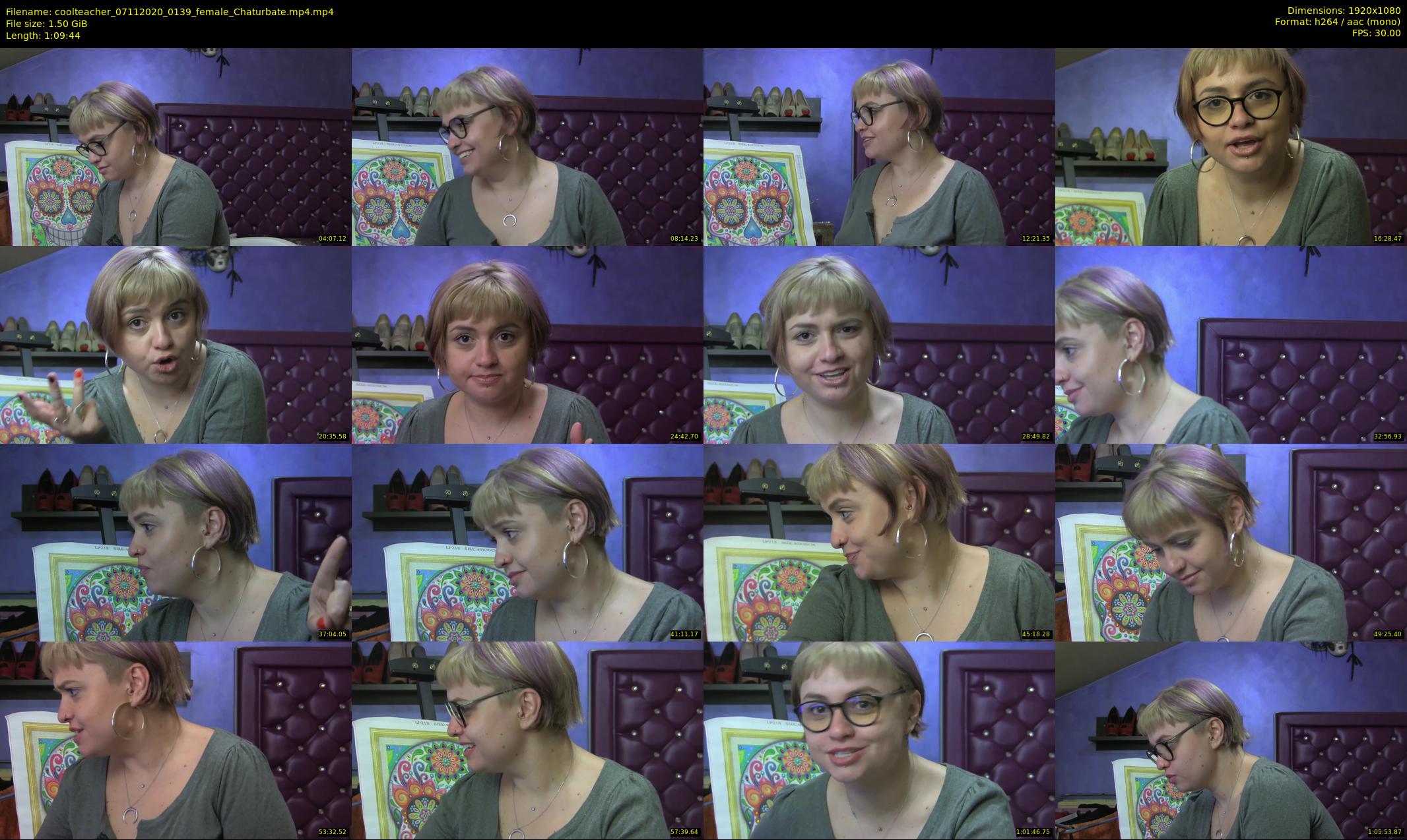 coolteacher — 70 minute Chaturbate female cam show recording, 1080p, Nov 7, 2020
