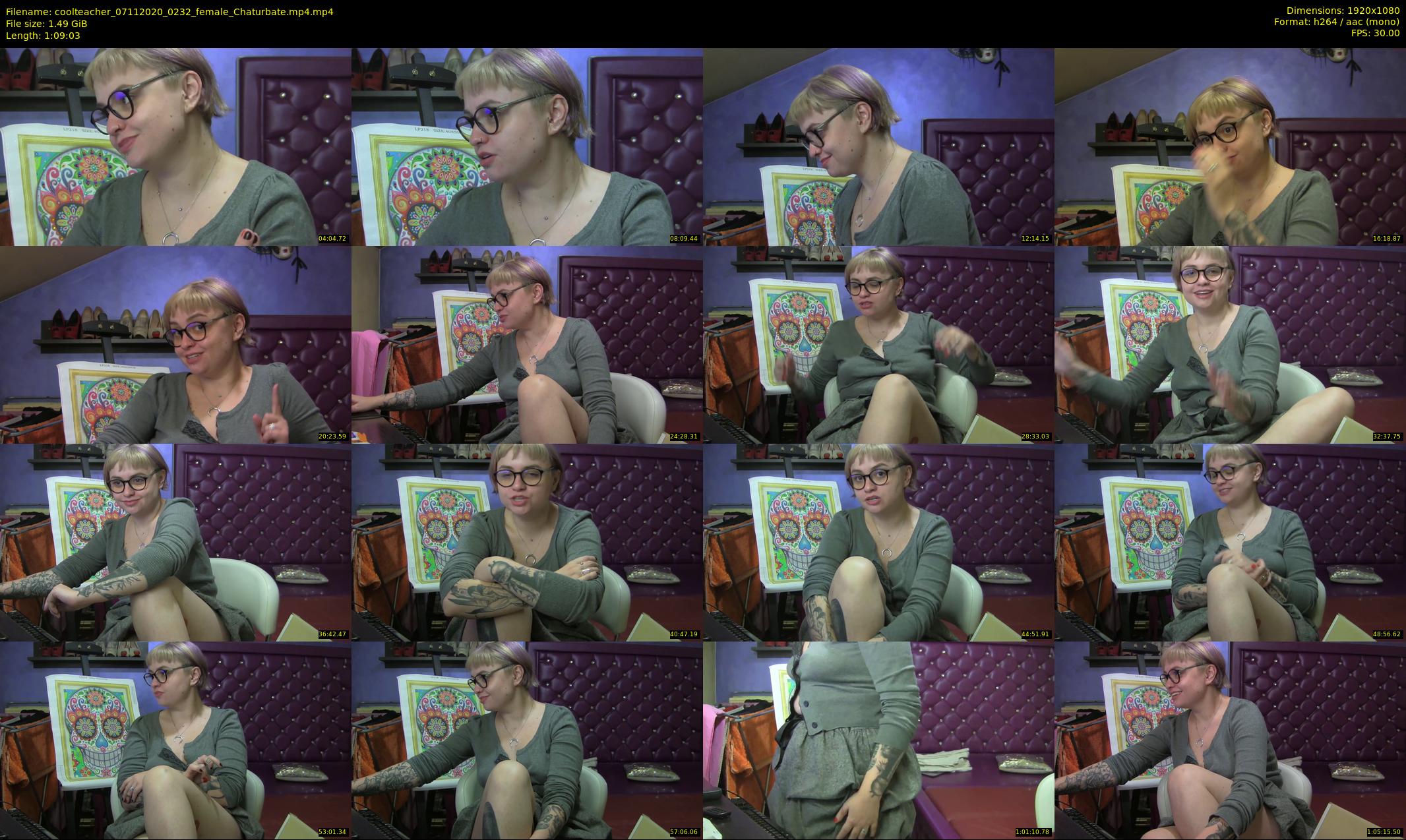 coolteacher — 70 minute Chaturbate female cam show recording, 1080p, Nov 7, 2020
