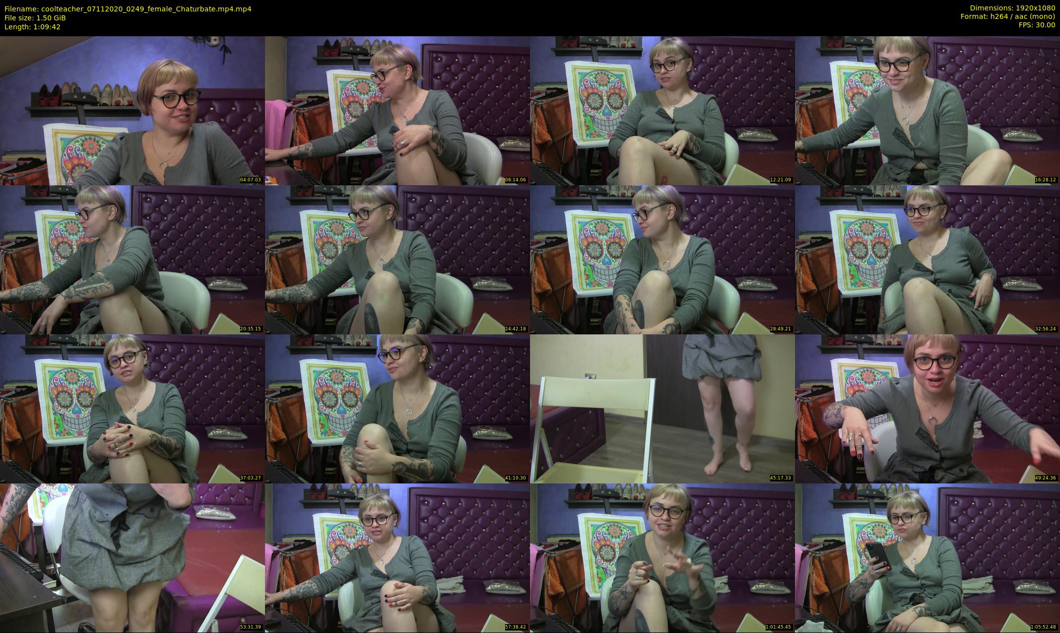 coolteacher — 70 minute Chaturbate female cam show recording, 1080p, Nov 7, 2020