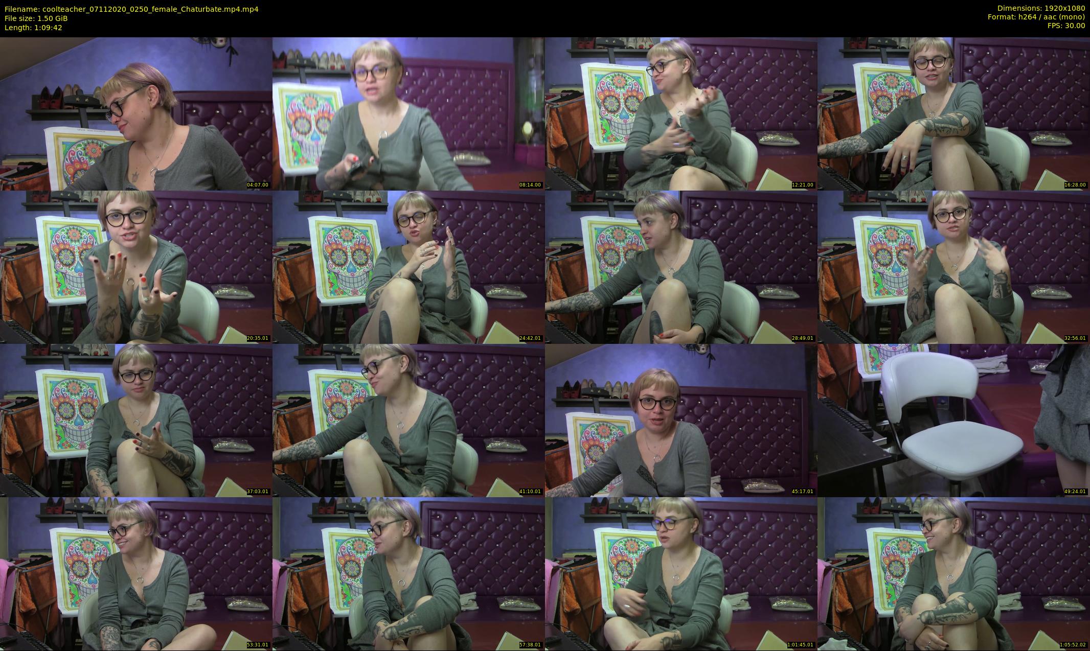 coolteacher — 70 minute Chaturbate female cam show recording, 1080p, Nov 7, 2020