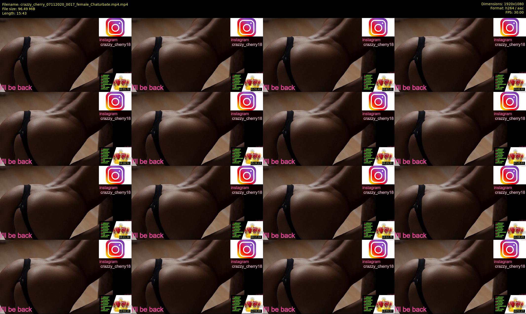 crazzy_cherry — 16 minute Chaturbate female cam show recording, 1080p, Nov 7, 2020