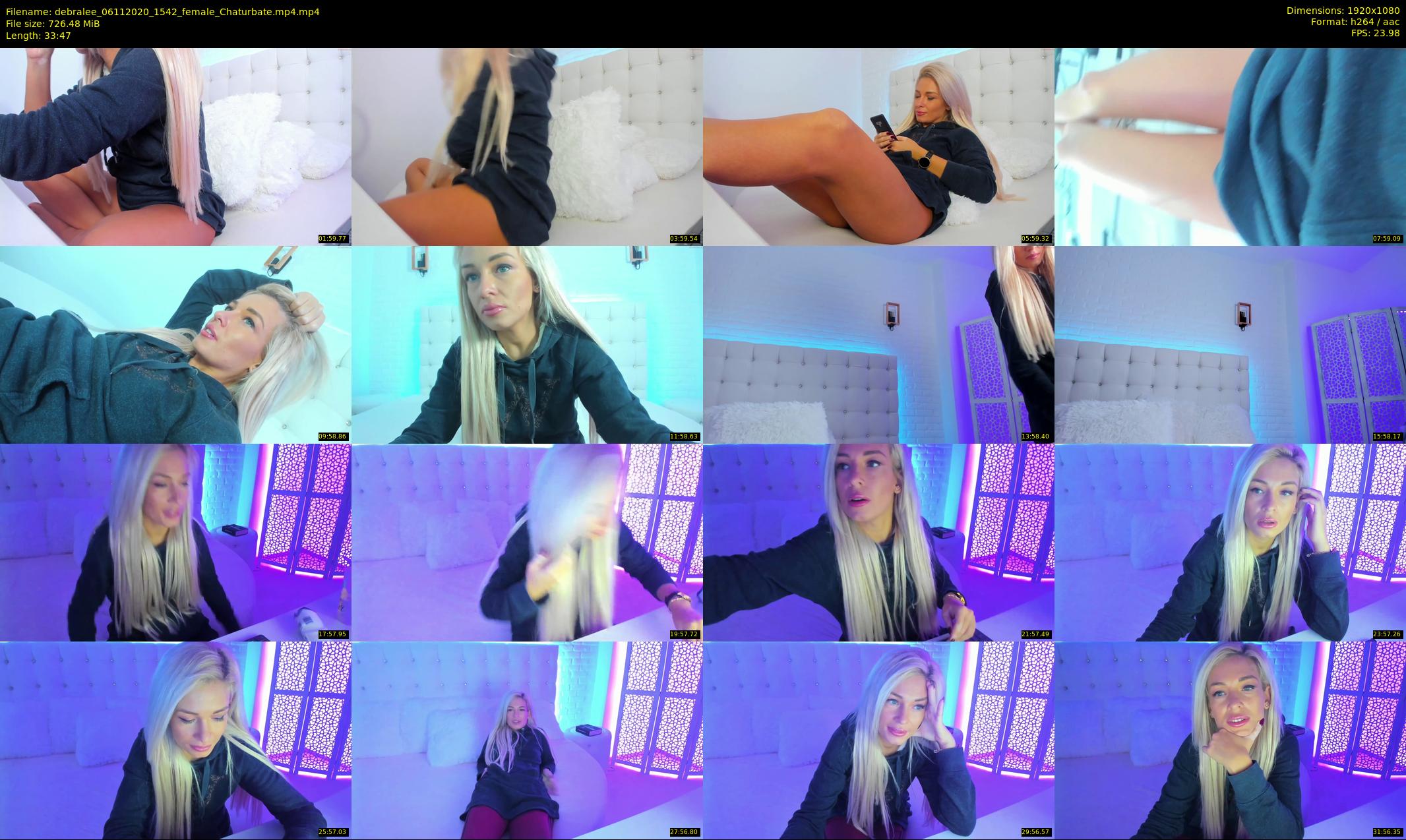 debralee — 34 minute Chaturbate female cam show recording, 1080p, Nov 6, 2020