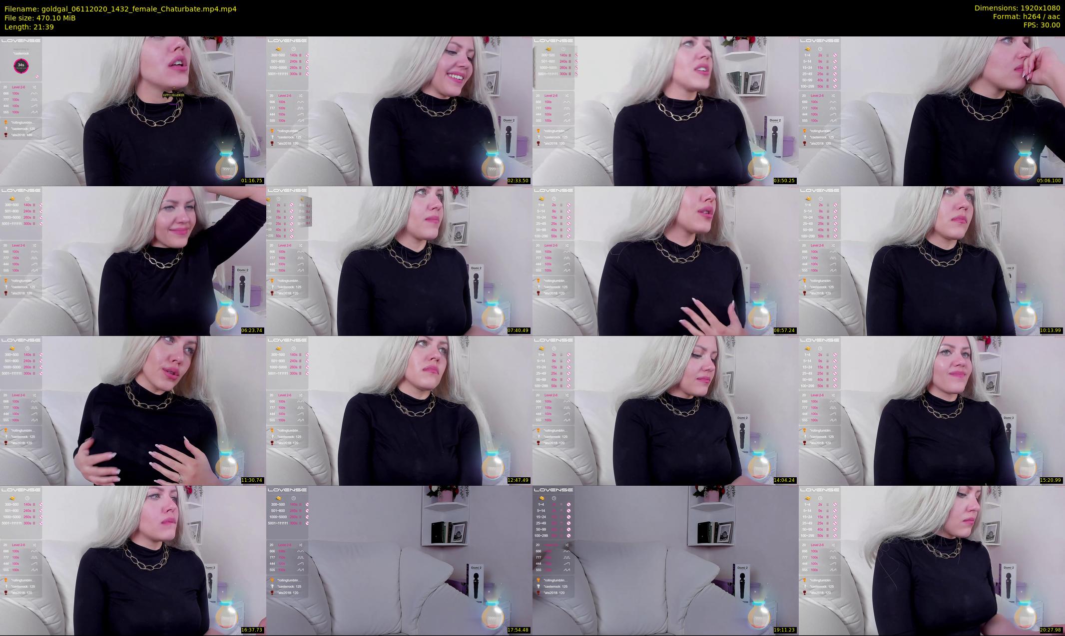 goldgal — 22 minute Chaturbate female cam show recording, 1080p, Nov 6, 2020
