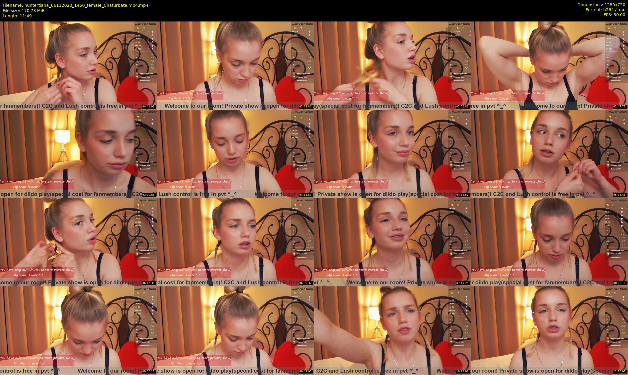 huntertiana — 12 minute Chaturbate female cam show recording, 720p, Nov 6, 2020