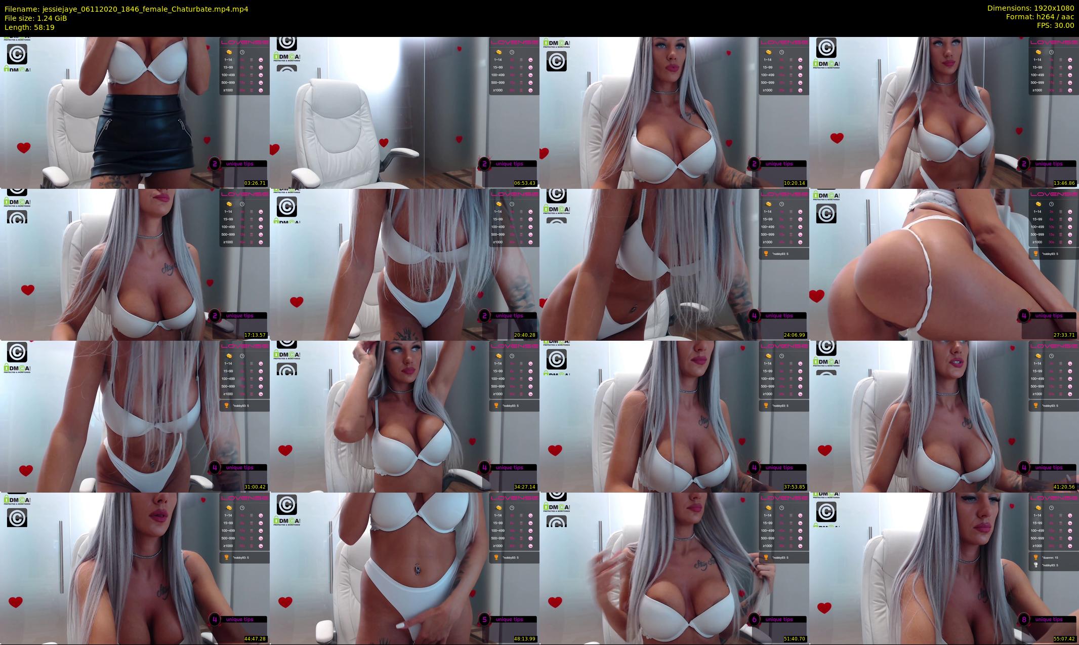 jessiejaye — 59 minute Chaturbate female cam show recording, 1080p, Nov 6, 2020