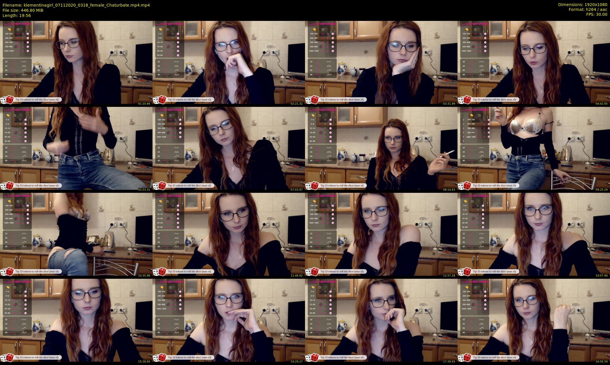 klementinagirl — 20 minute Chaturbate female cam show recording, 1080p, Nov 7, 2020