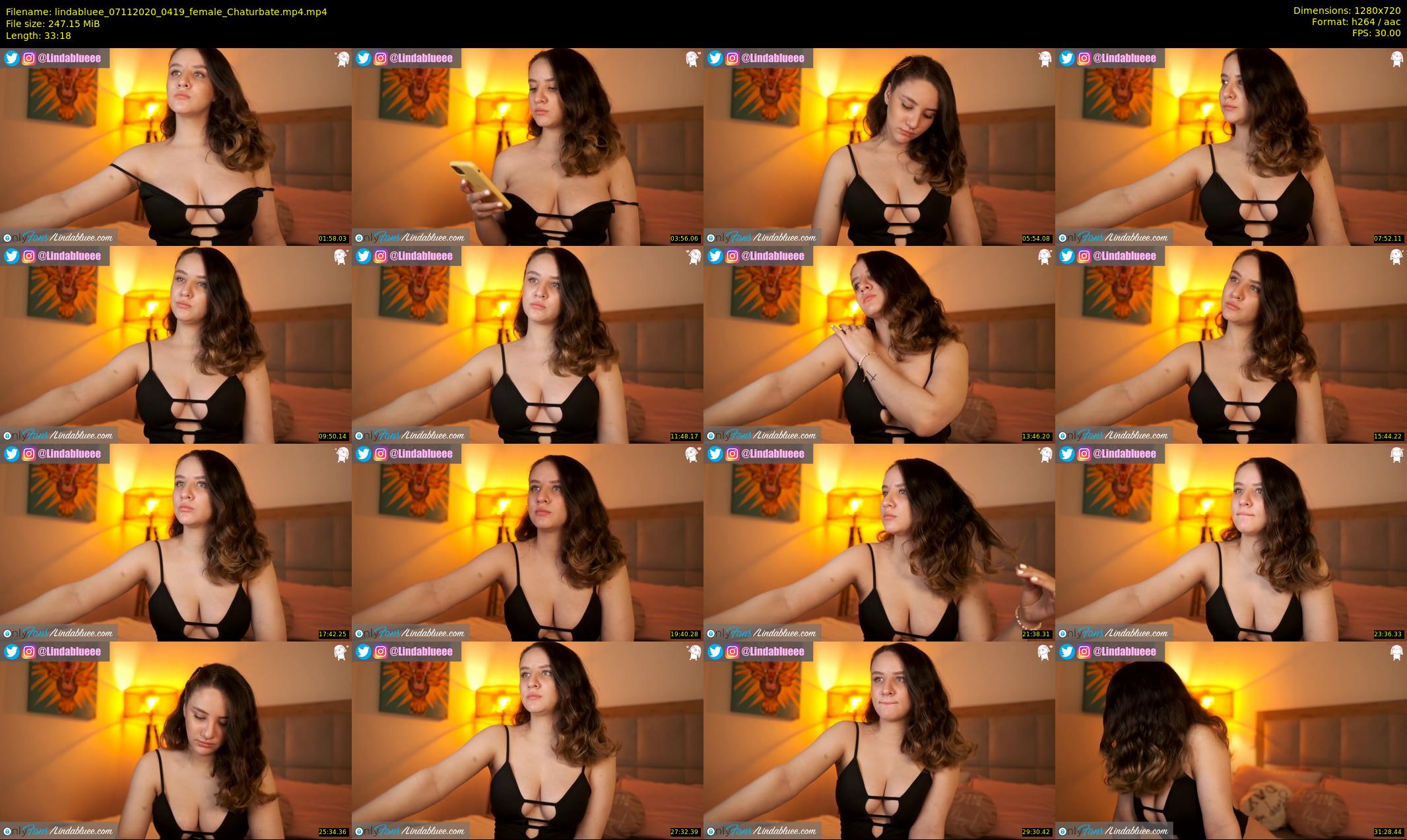 lindabluee — 34 minute Chaturbate female cam show recording, 720p, Nov 7, 2020