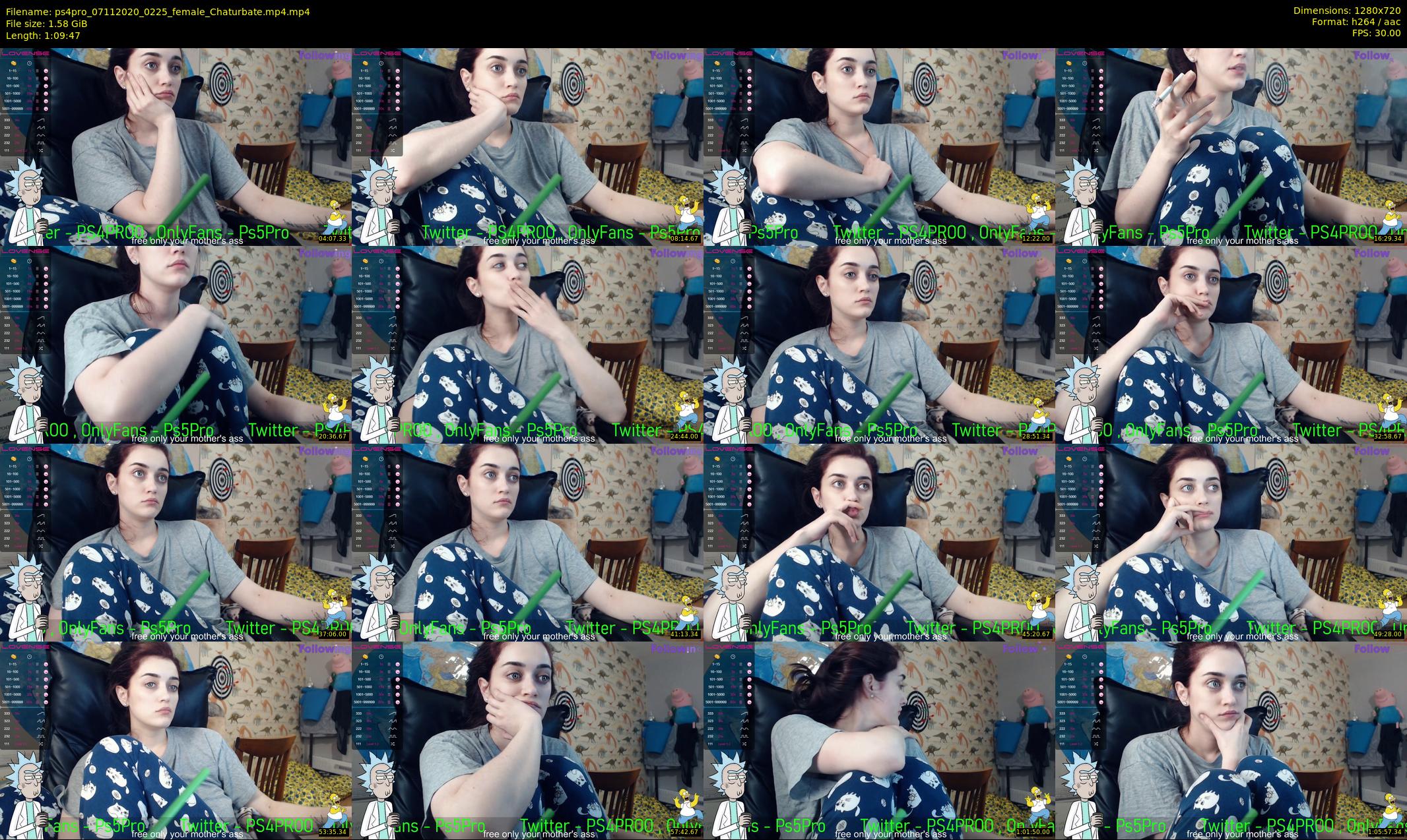 ps4pro — 70 minute Chaturbate female cam show recording, 720p, Nov 7, 2020