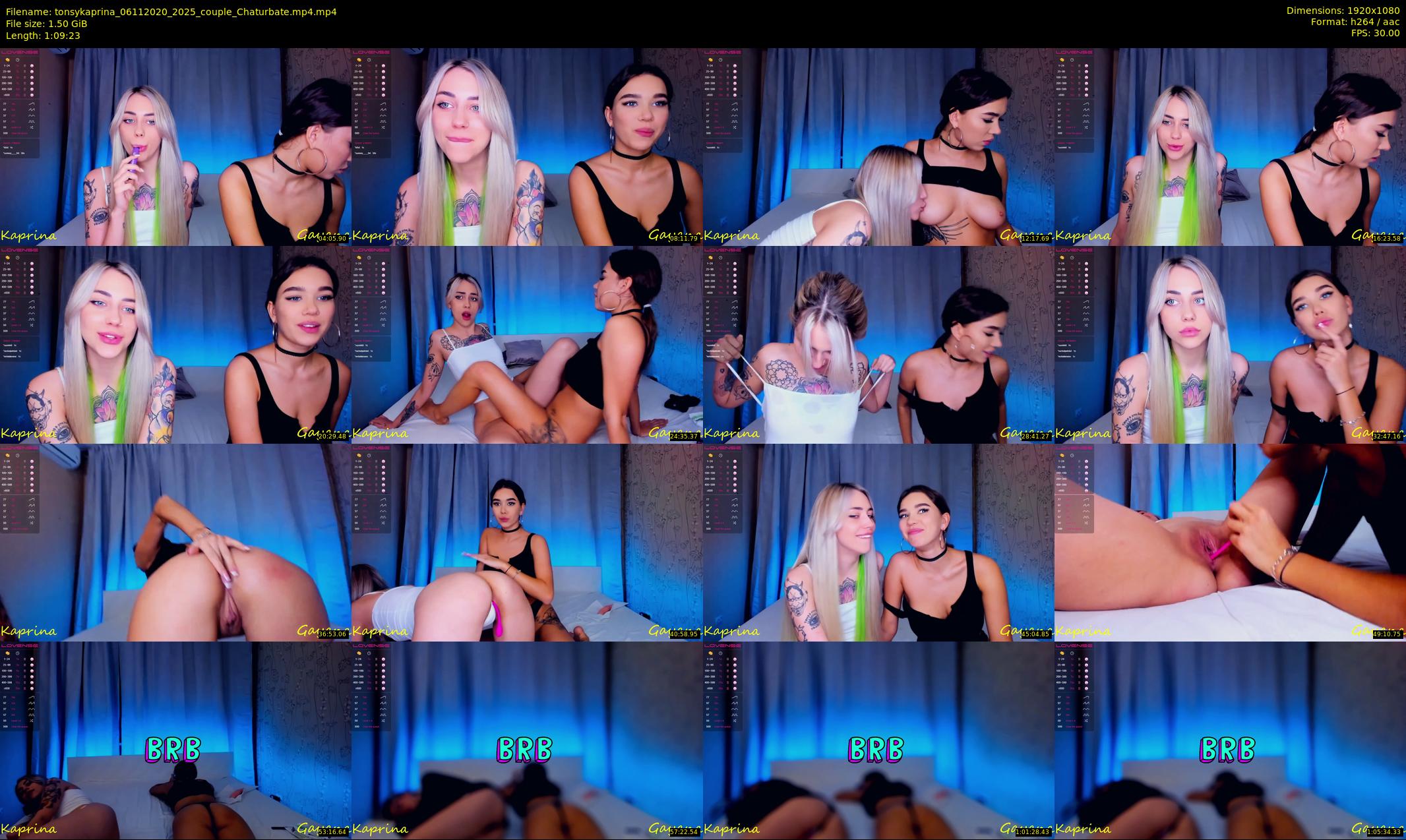 tonsykaprina — 70 minute Chaturbate couple cam show recording, 1080p, Nov 6, 2020
