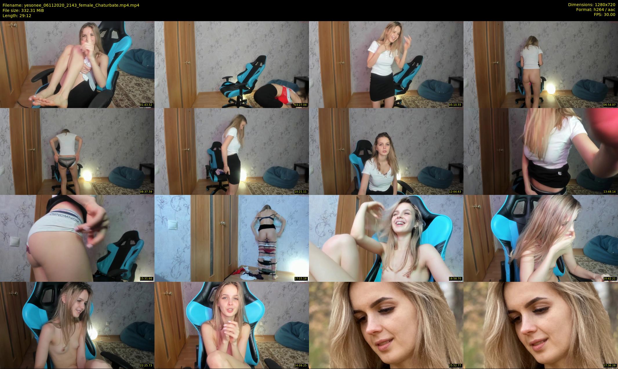 yesonee — 30 minute Chaturbate female cam show recording, 720p, Nov 6, 2020