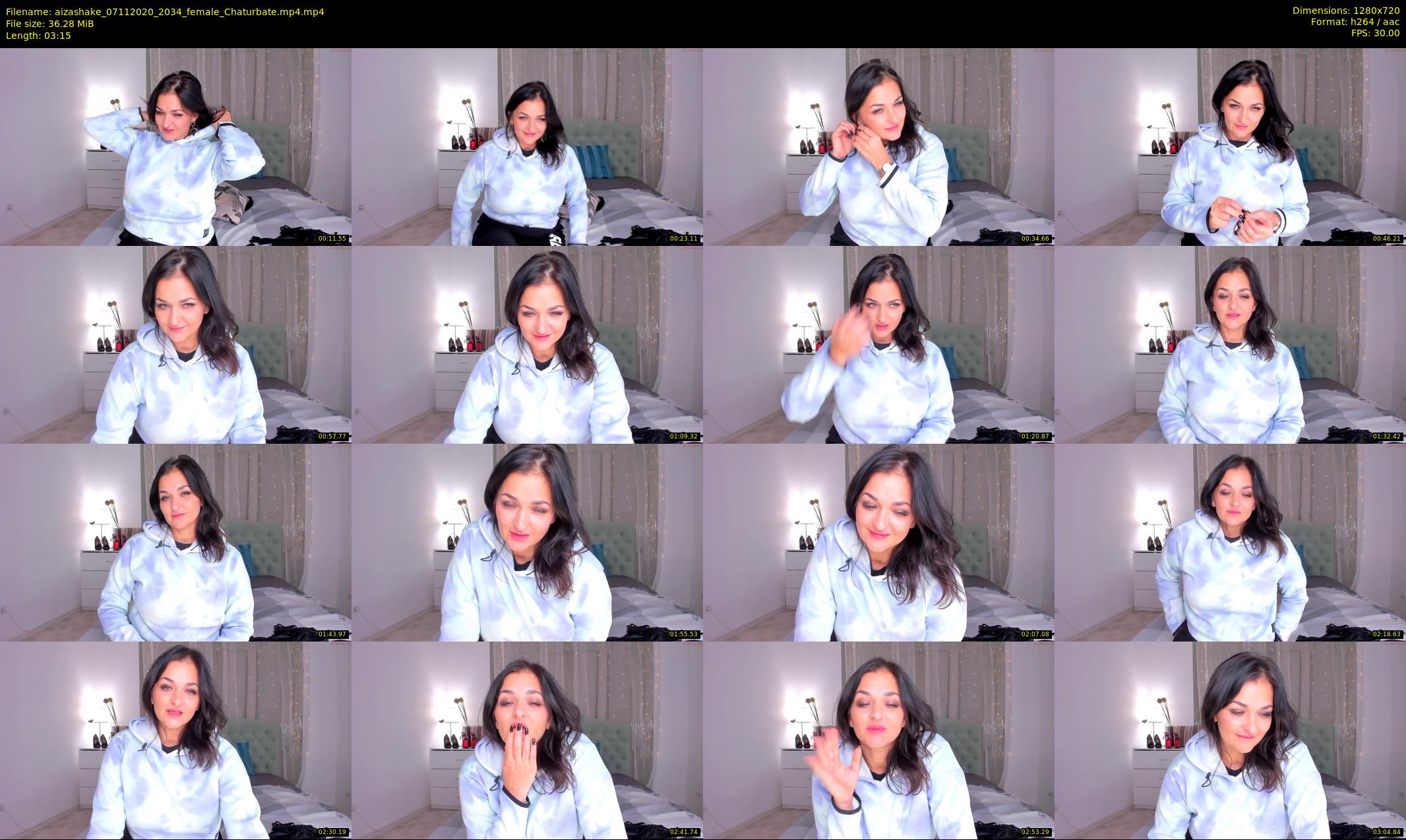 aizashake — 4 minute Chaturbate female cam show recording, 720p, Nov 7, 2020