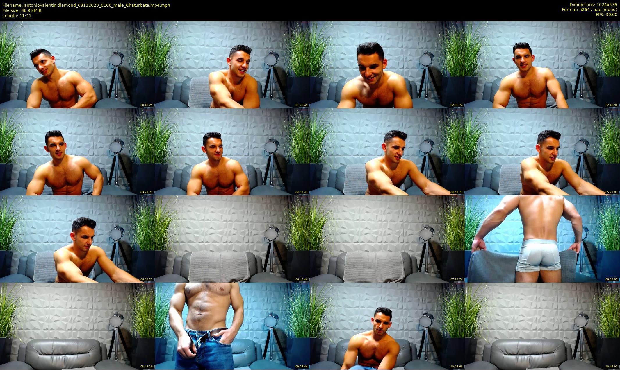 antoniovalentinidiamond — 12 minute Chaturbate male cam show recording, 480p, Nov 8, 2020