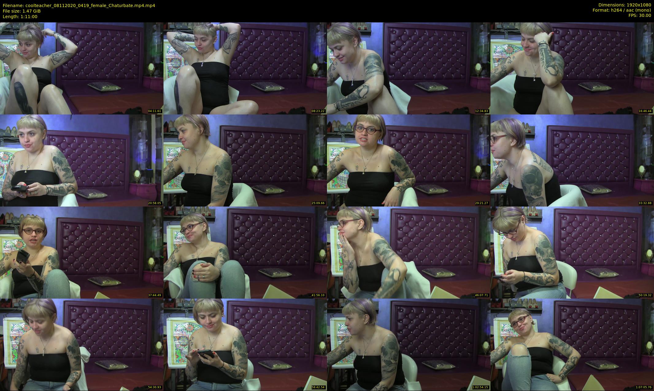 coolteacher — 71 minute Chaturbate female cam show recording, 1080p, Nov 8, 2020