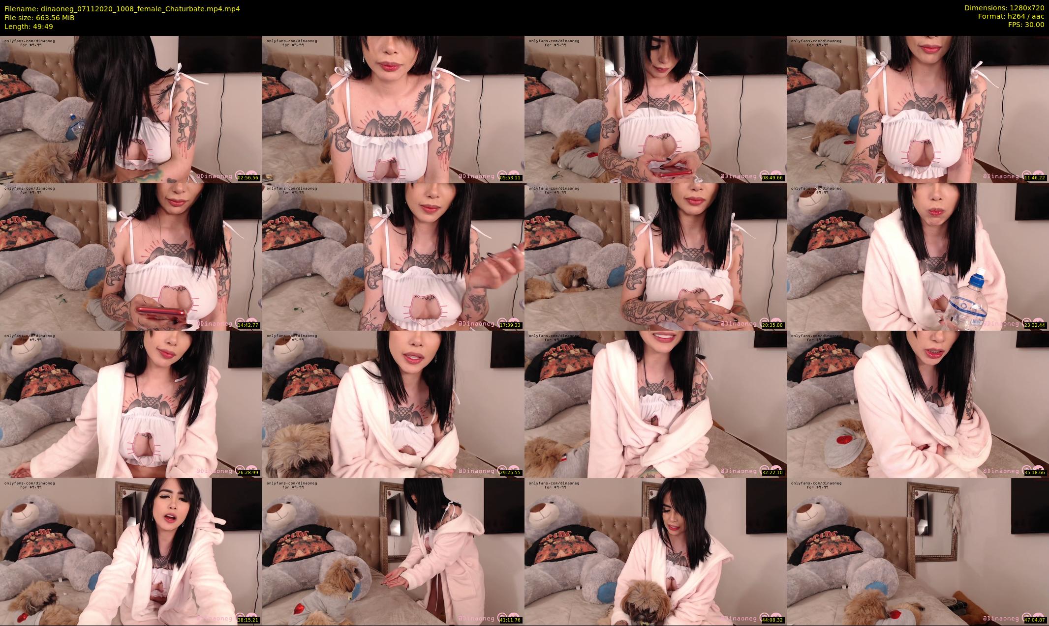 dinaoneg — 50 minute Chaturbate female cam show recording, 720p, Nov 7, 2020