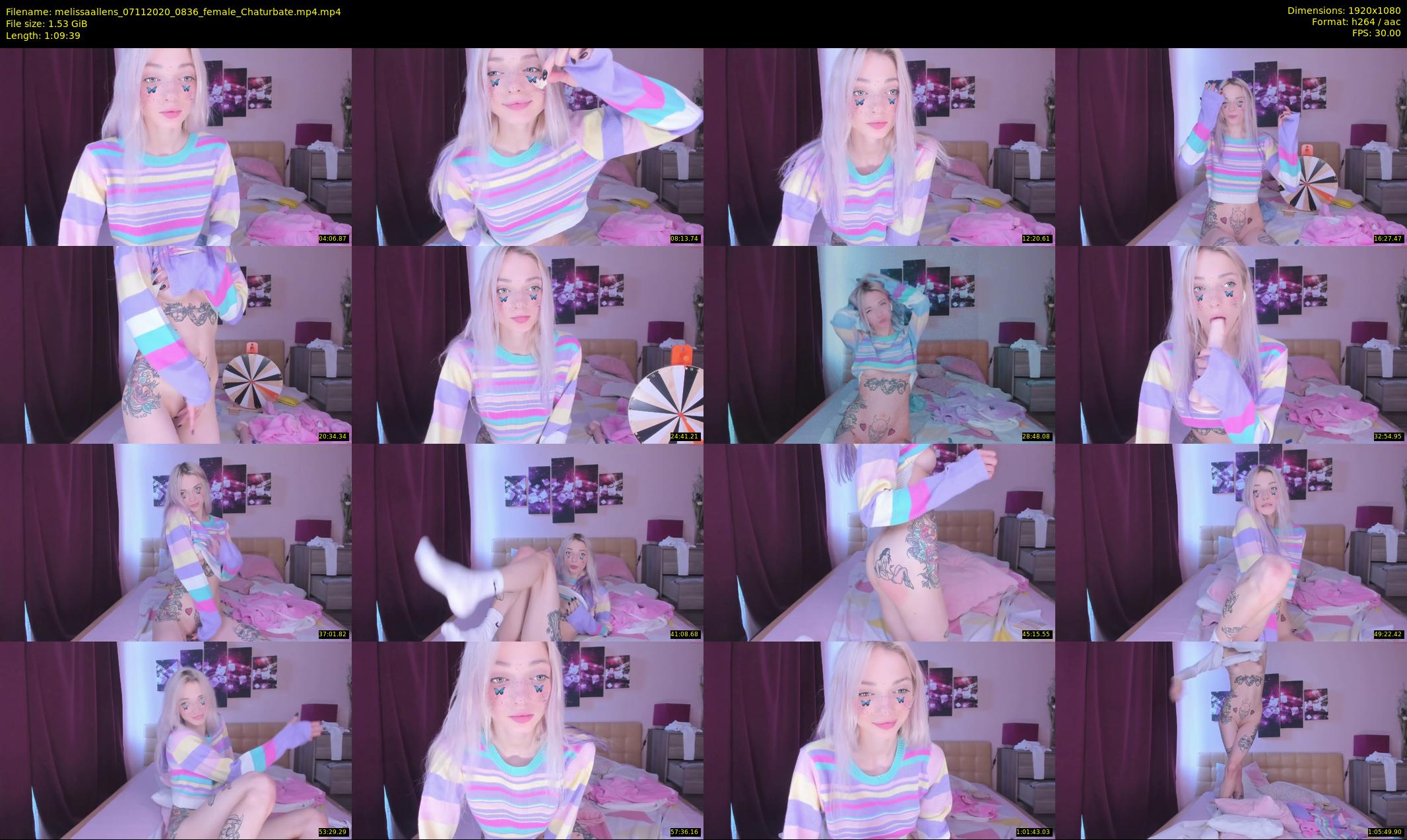 melissaallens — 70 minute Chaturbate female cam show recording, 1080p, Nov 7, 2020
