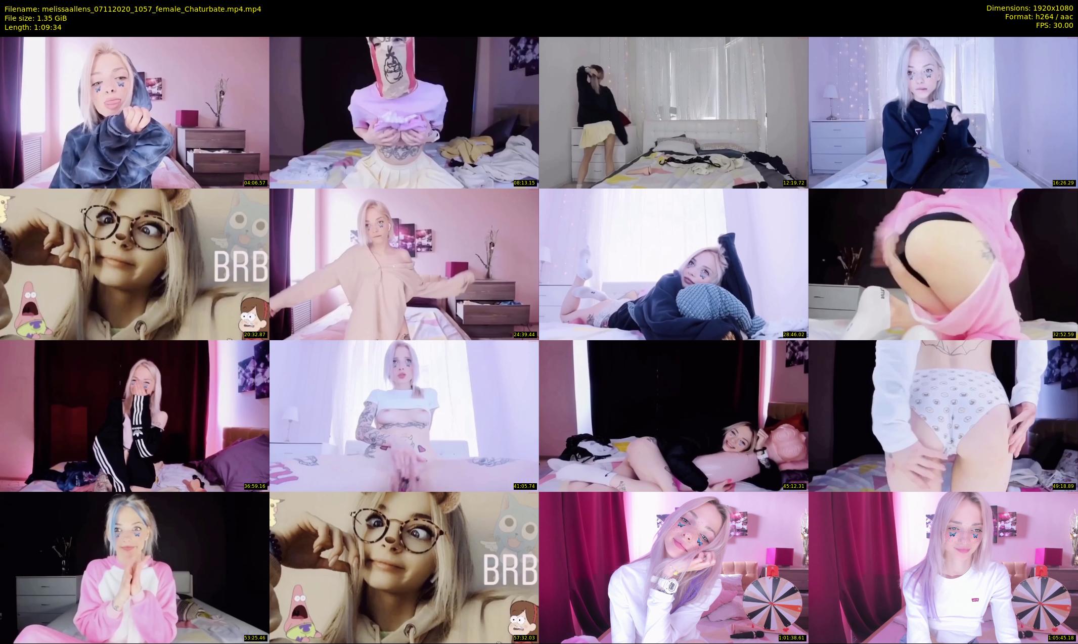 melissaallens — 70 minute Chaturbate female cam show recording, 1080p, Nov 7, 2020