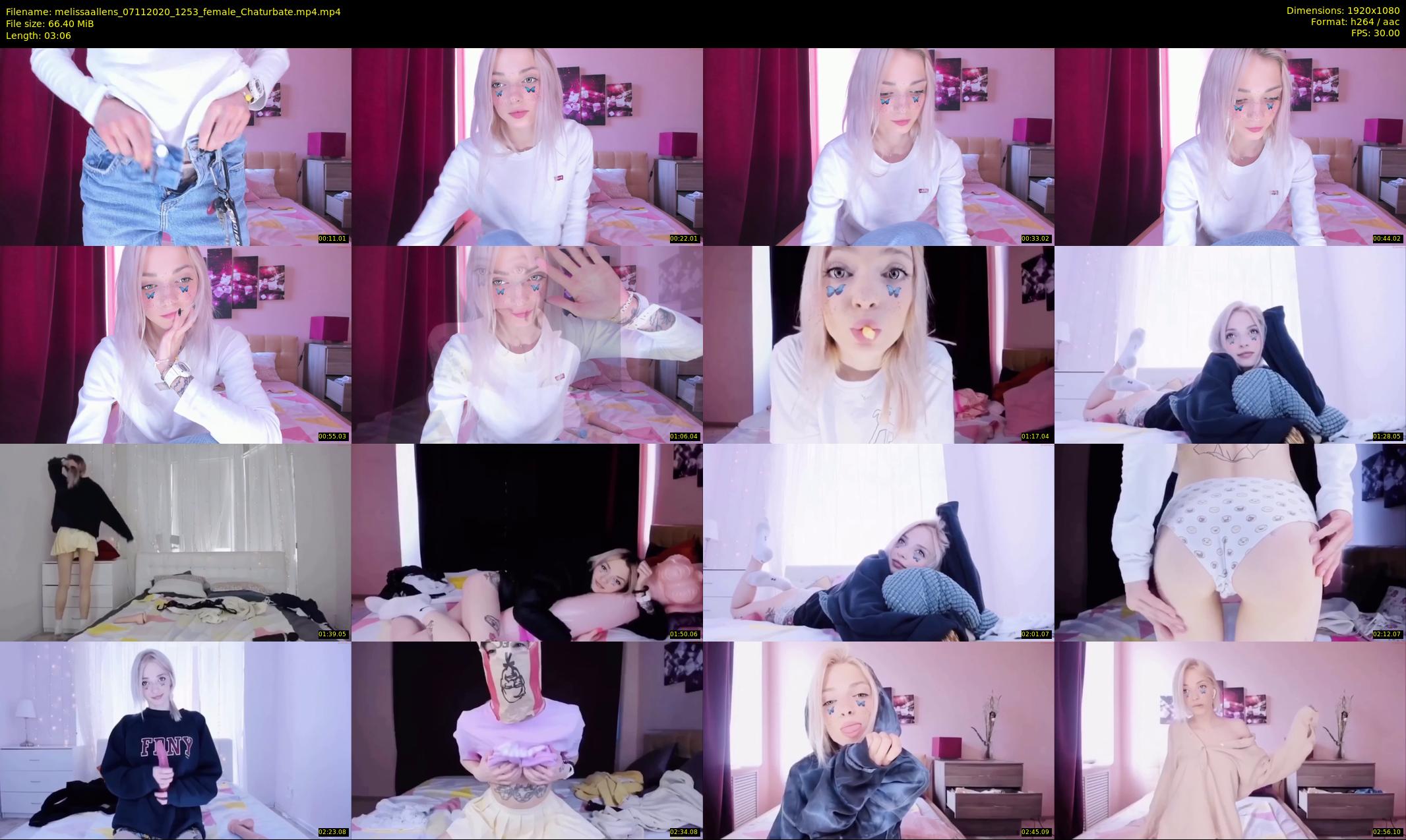 melissaallens — 4 minute Chaturbate female cam show recording, 1080p, Nov 7, 2020