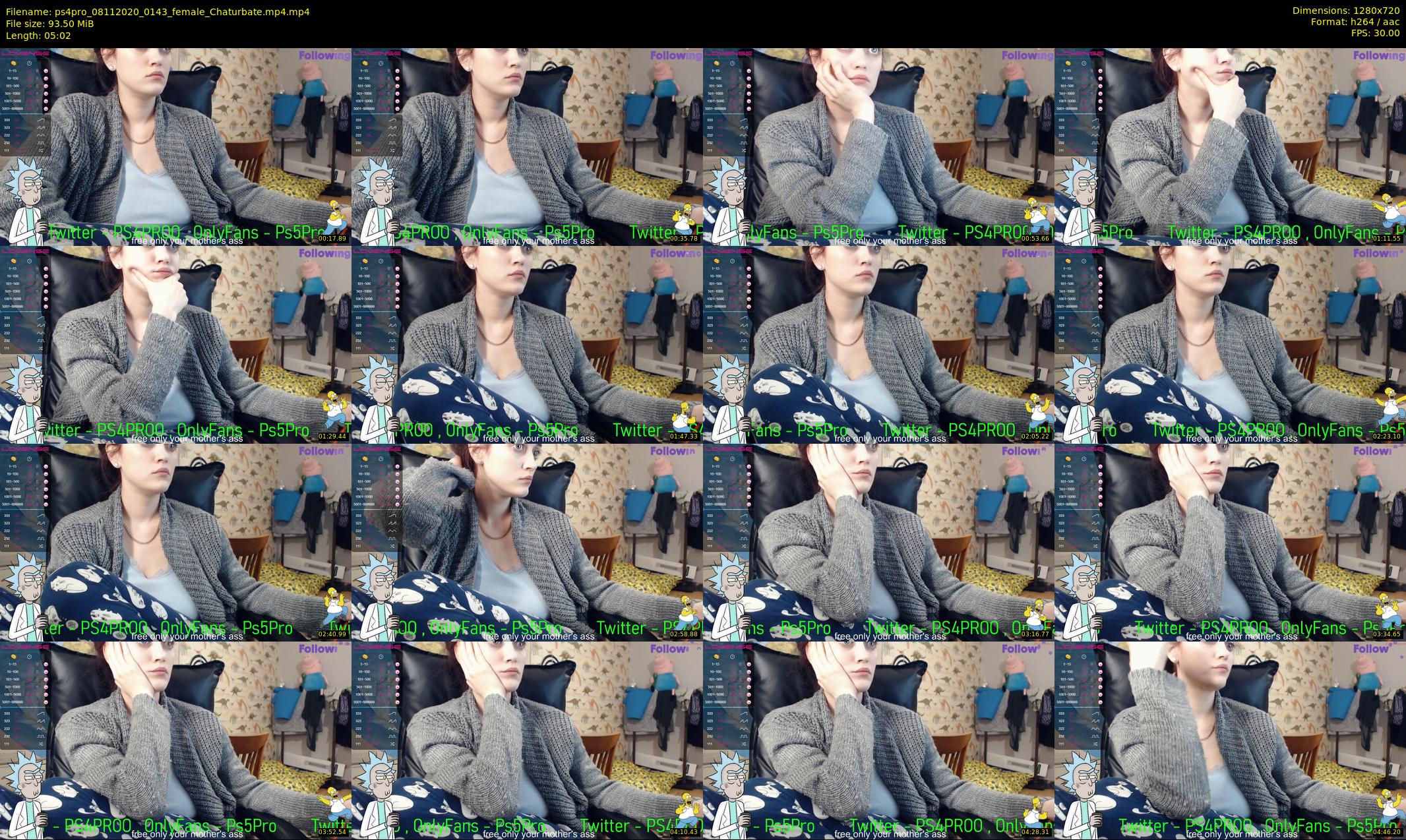 ps4pro — 6 minute Chaturbate female cam show recording, 720p, Nov 8, 2020