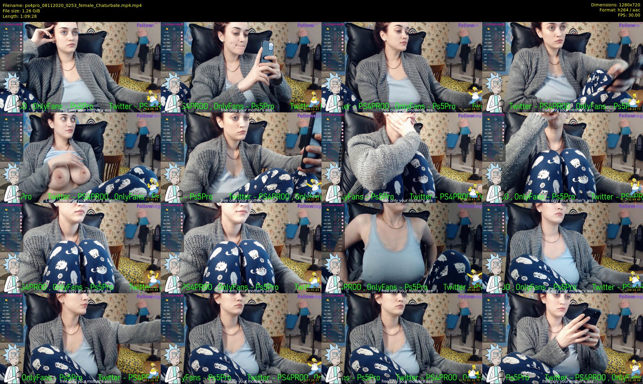 ps4pro — 70 minute Chaturbate female cam show recording, 720p, Nov 8, 2020