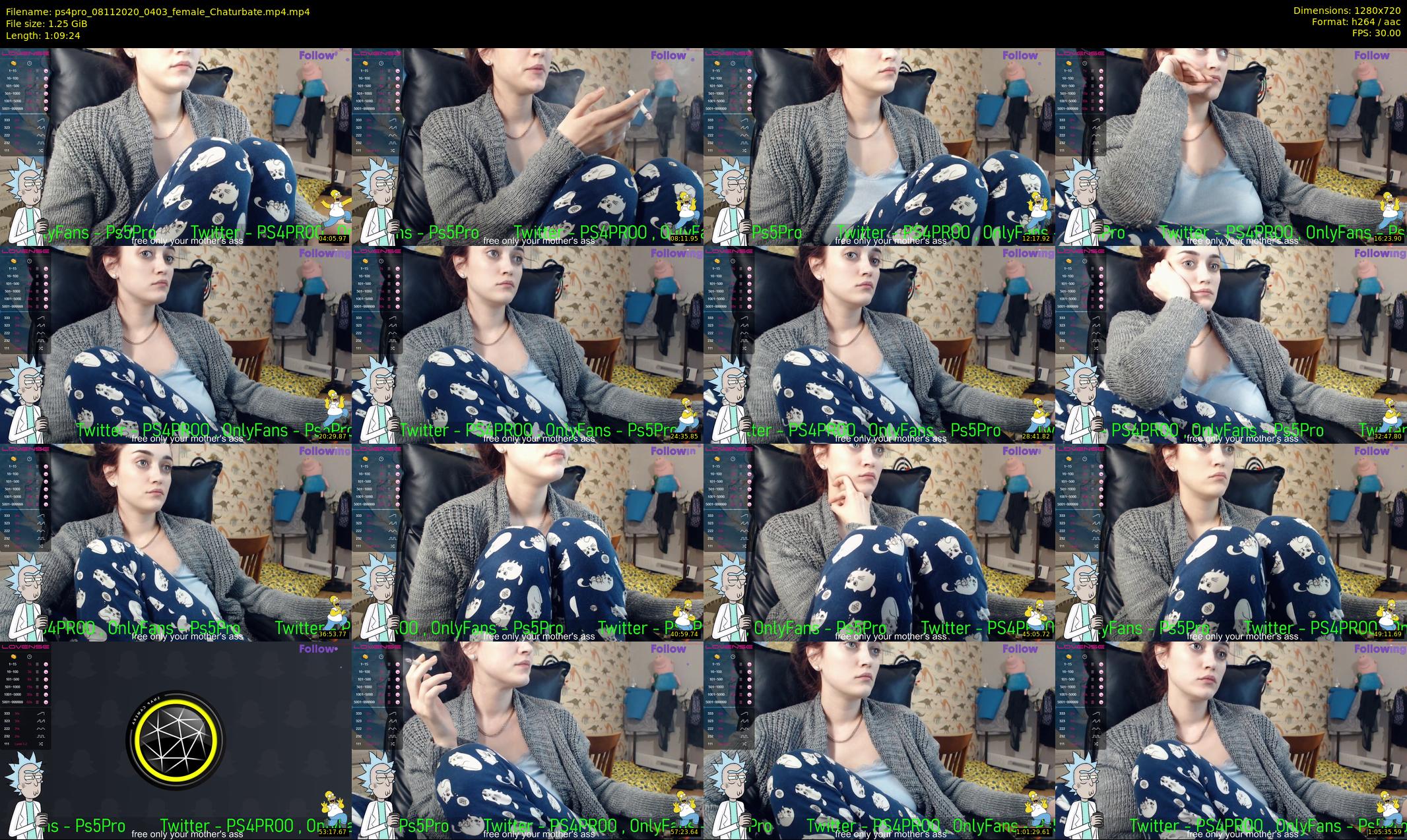 ps4pro — 70 minute Chaturbate female cam show recording, 720p, Nov 8, 2020