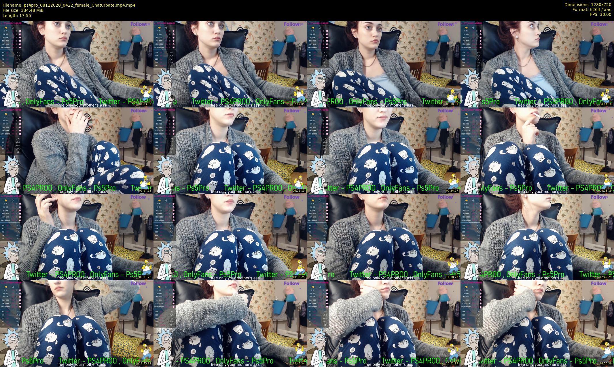 ps4pro — 18 minute Chaturbate female cam show recording, 720p, Nov 8, 2020