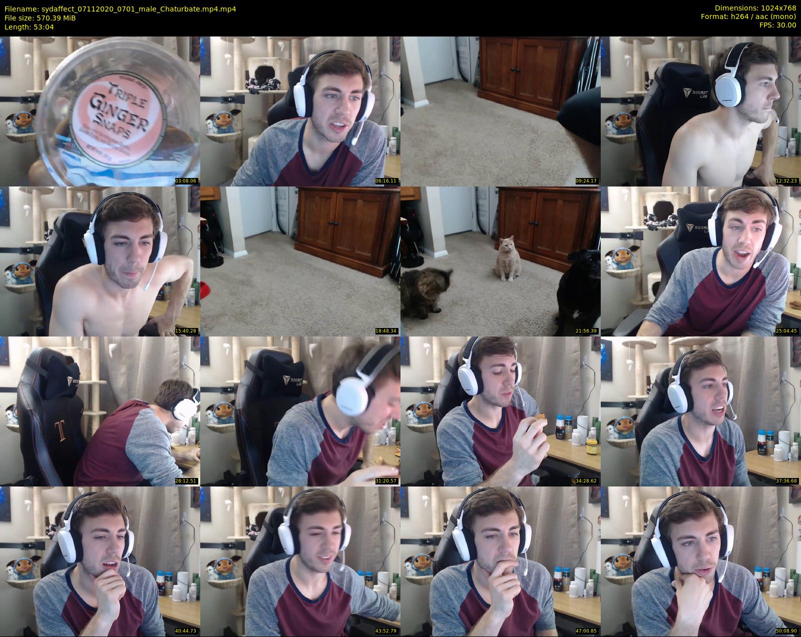 sydaffect — 54 minute Chaturbate male cam show recording, 720p, Nov 7, 2020