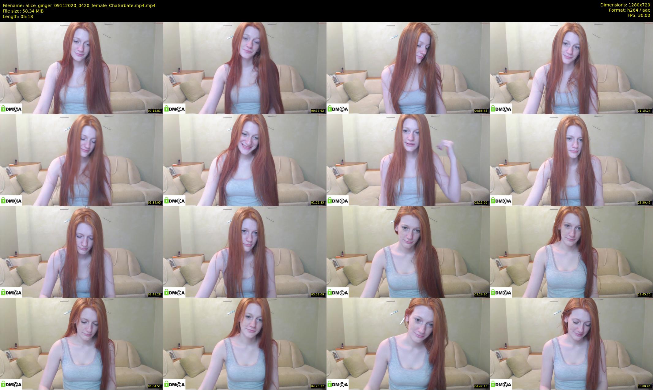 alice_ginger — 6 minute Chaturbate female cam show recording, 720p, Nov 9, 2020