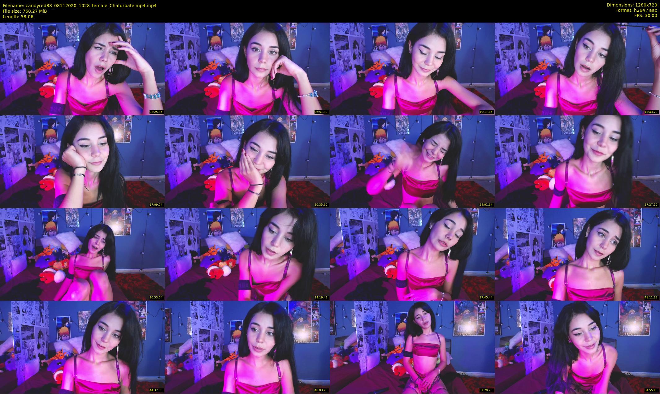 candyred88 — 59 minute Chaturbate female cam show recording, 720p, Nov 8, 2020