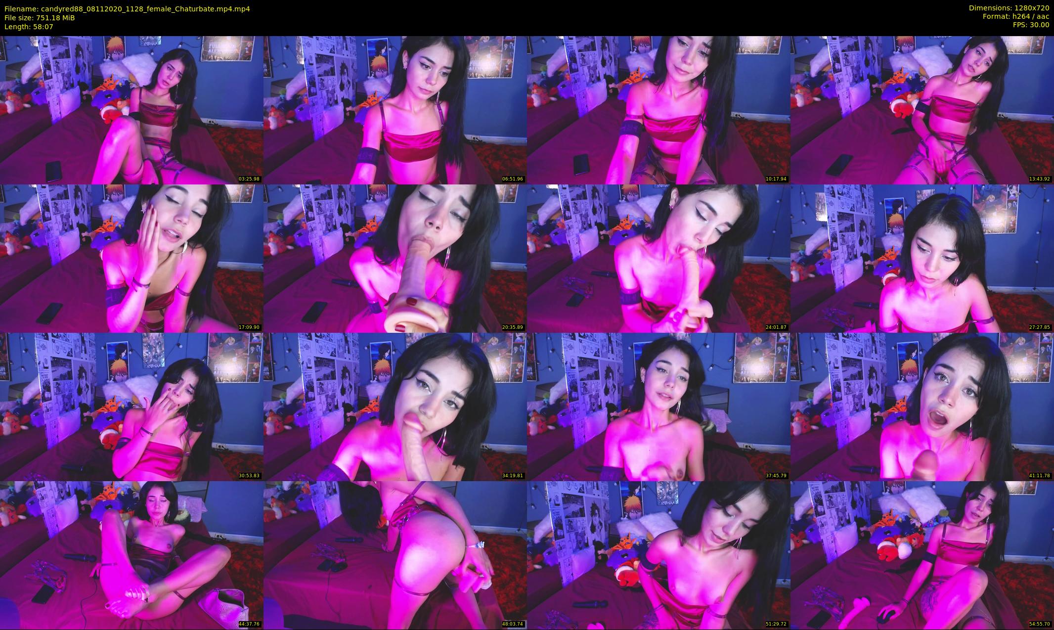 candyred88 — 59 minute Chaturbate female cam show recording, 720p, Nov 8, 2020