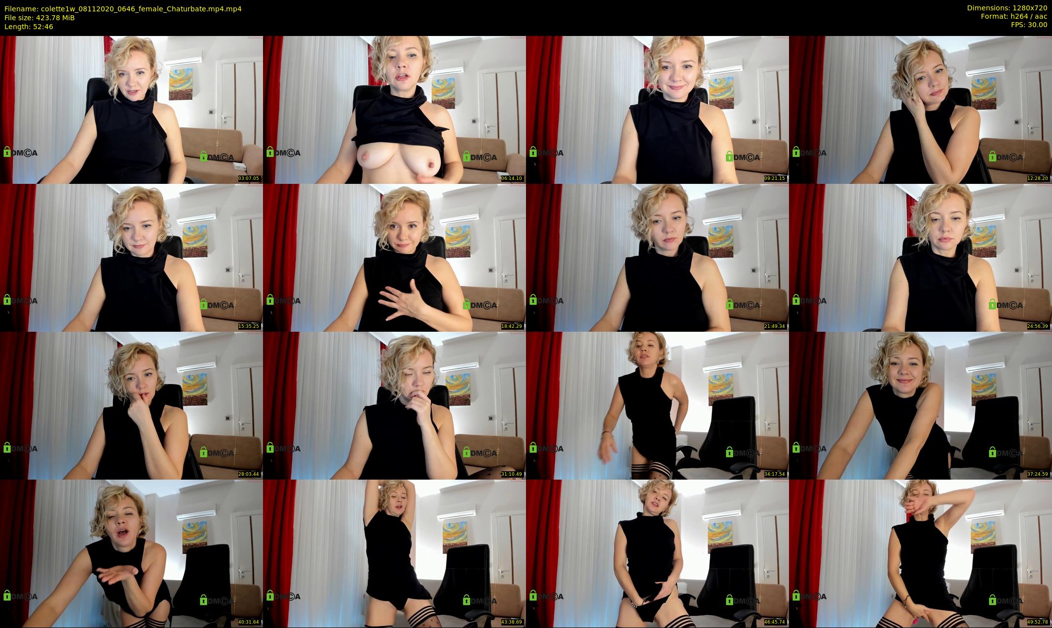 colette1w — 53 minute Chaturbate female cam show recording, 720p, Nov 8, 2020