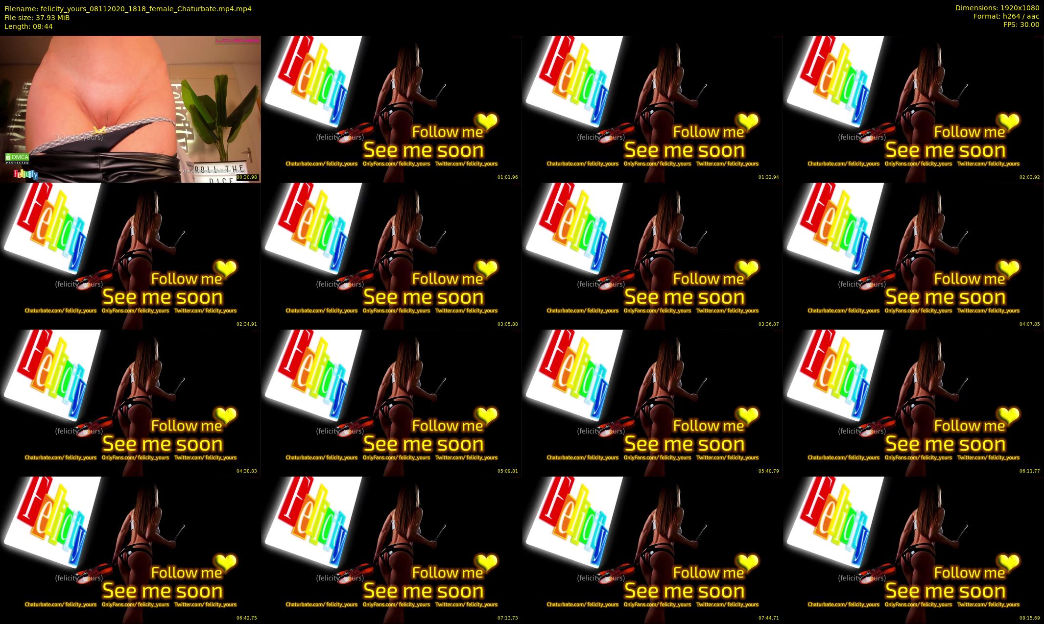 felicity_yours — 9 minute Chaturbate female cam show recording, 1080p, Nov 8, 2020