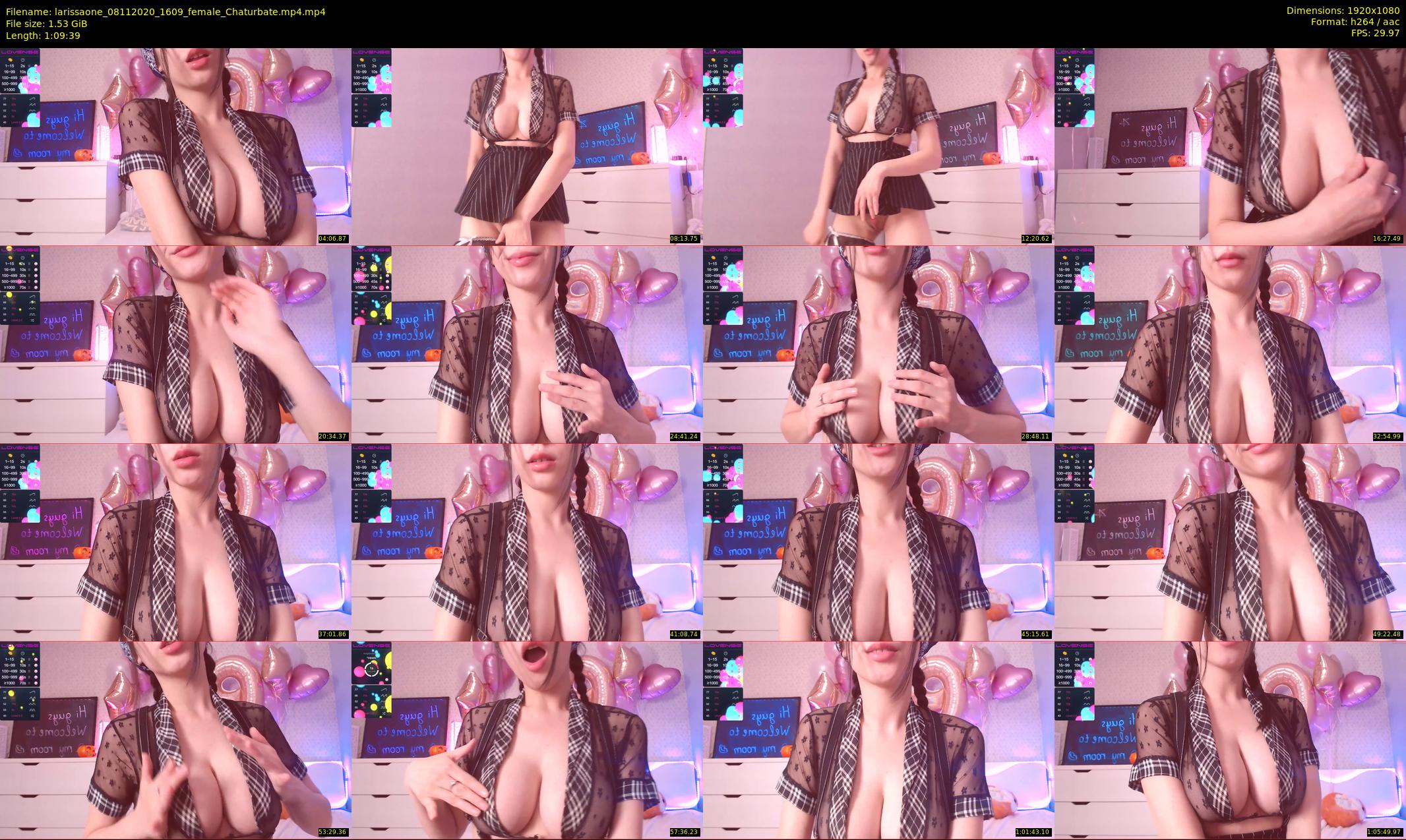larissaone — 70 minute Chaturbate female cam show recording, 1080p, Nov 8, 2020