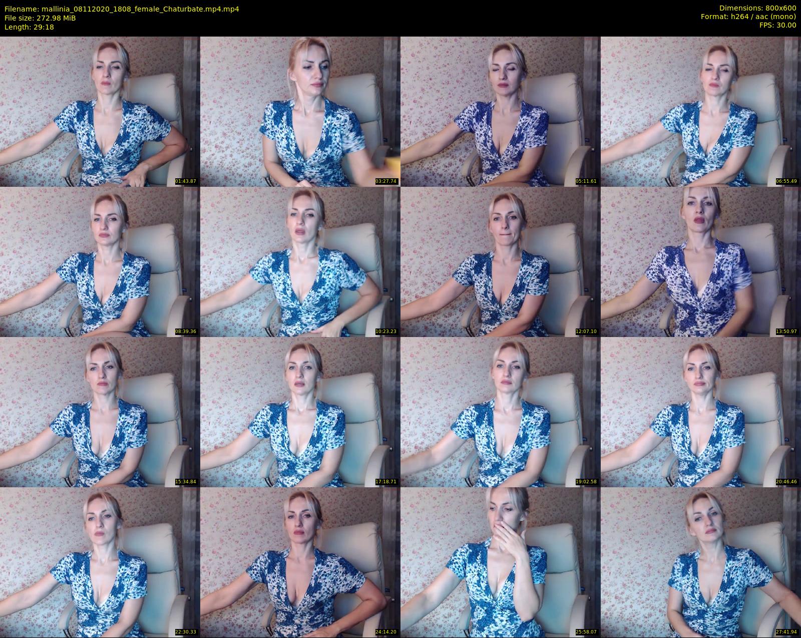 mallinia — 30 minute Chaturbate female cam show recording, 480p, Nov 8, 2020
