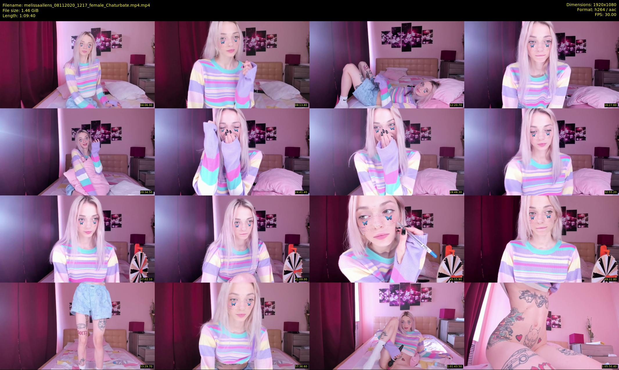 melissaallens — 70 minute Chaturbate female cam show recording, 1080p, Nov 8, 2020