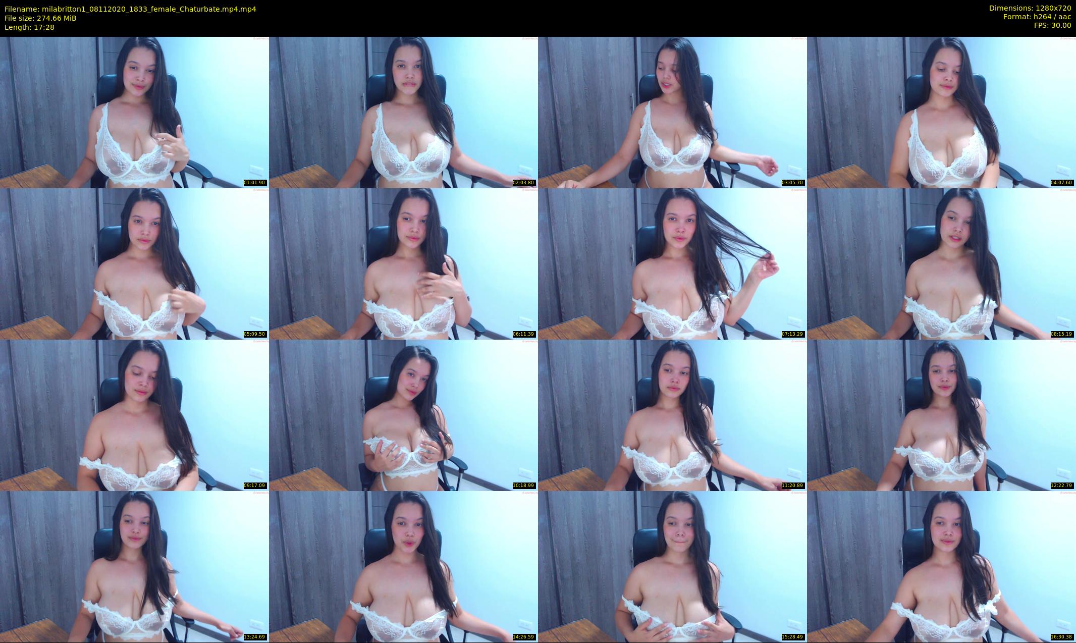 milabritton1 — 18 minute Chaturbate female cam show recording, 720p, Nov 8, 2020