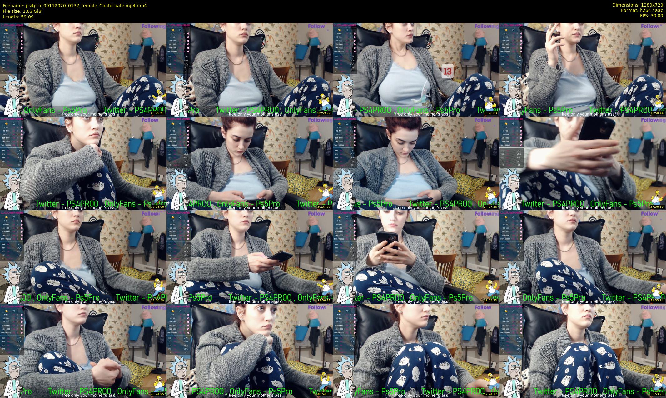 ps4pro — 60 minute Chaturbate female cam show recording, 720p, Nov 9, 2020