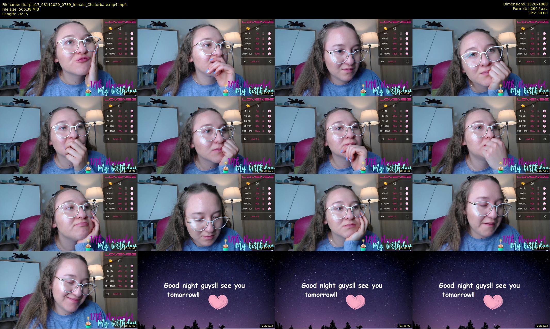 skarpio17 — 25 minute Chaturbate female cam show recording, 1080p, Nov 8, 2020