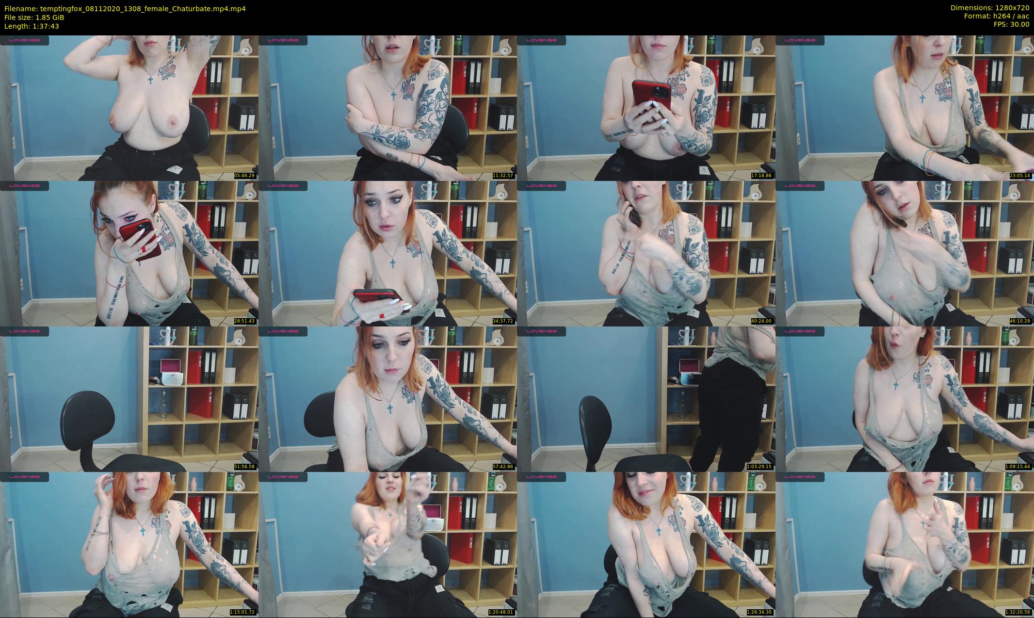 temptingfox — 98 minute Chaturbate female cam show recording, 720p, Nov 8, 2020