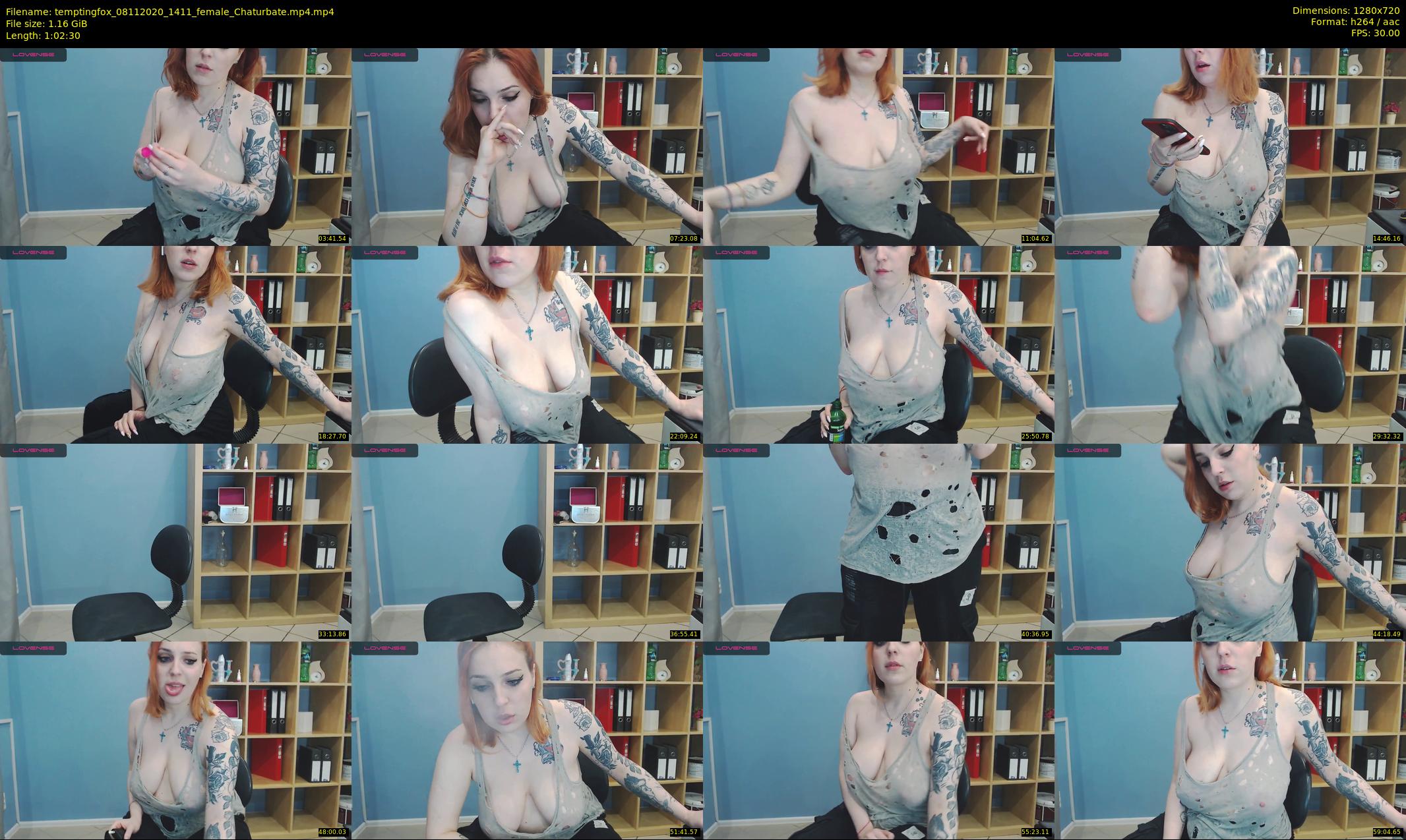 temptingfox — 63 minute Chaturbate female cam show recording, 720p, Nov 8, 2020