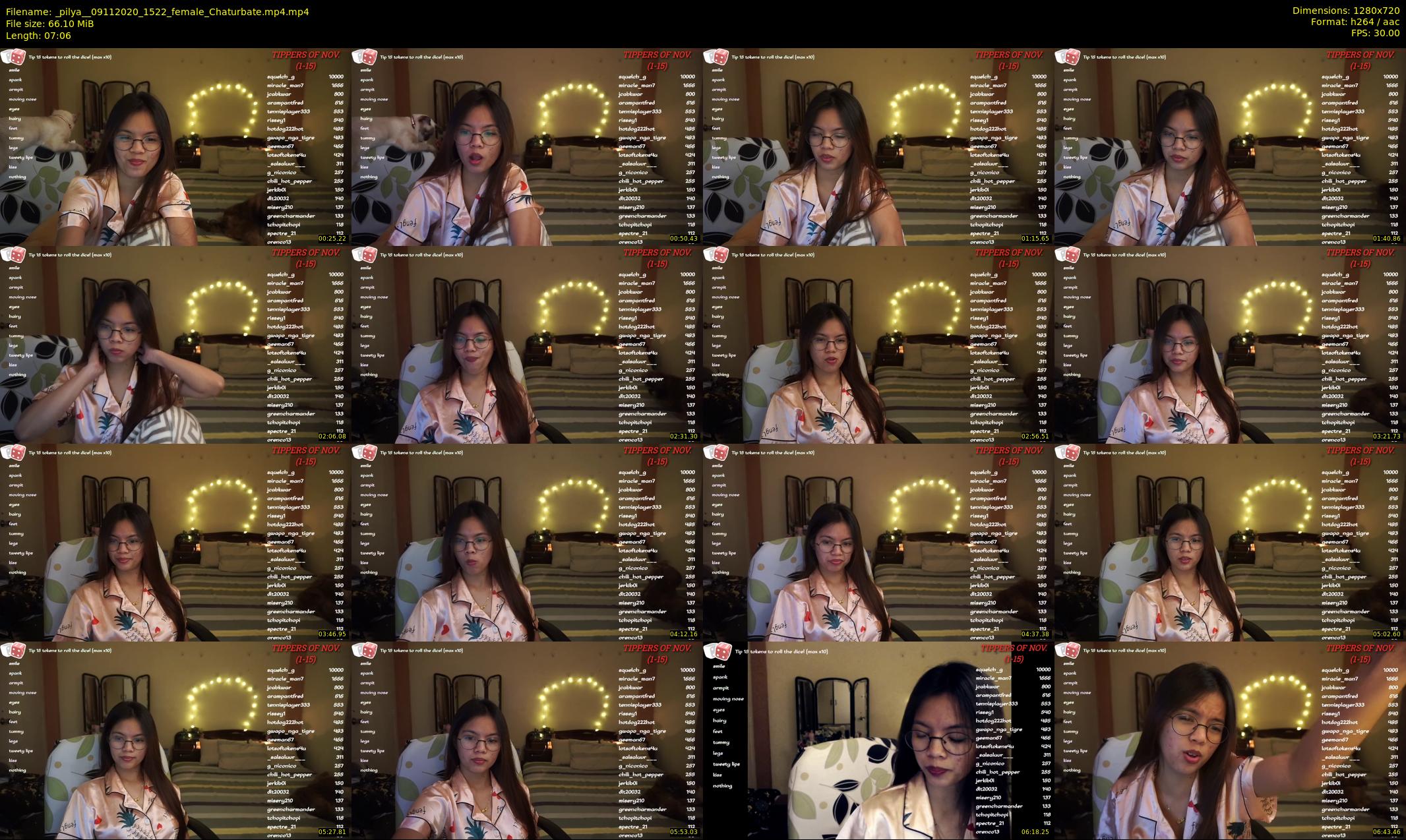 _pilya_ — 8 minute Chaturbate female cam show recording, 720p, Nov 9, 2020