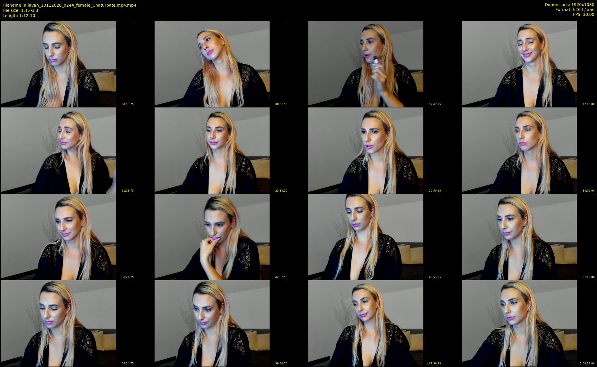 allayah — 73 minute Chaturbate female cam show recording, 1080p, Nov 10, 2020