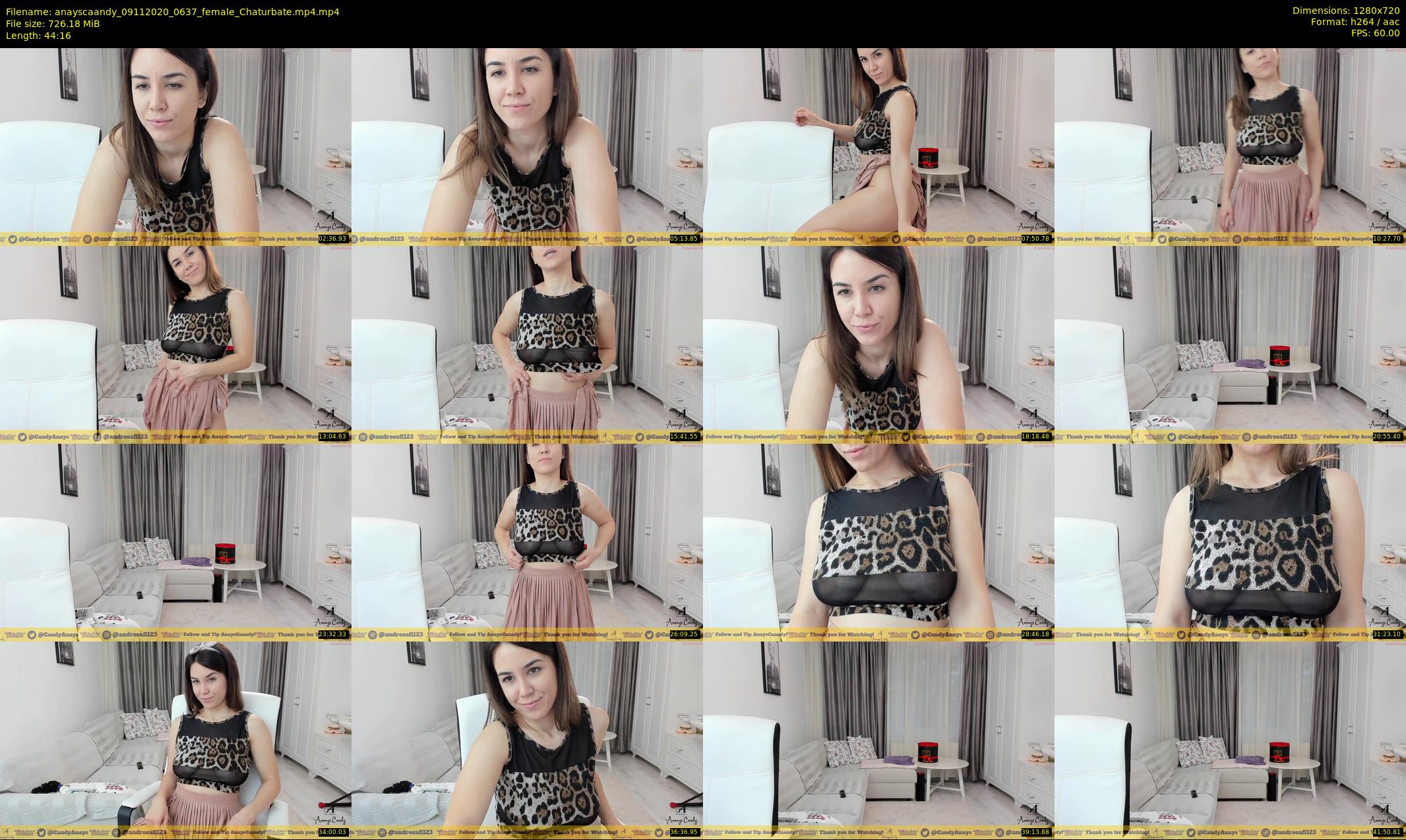 anayscaandy — 45 minute Chaturbate female cam show recording, 720p, Nov 9, 2020