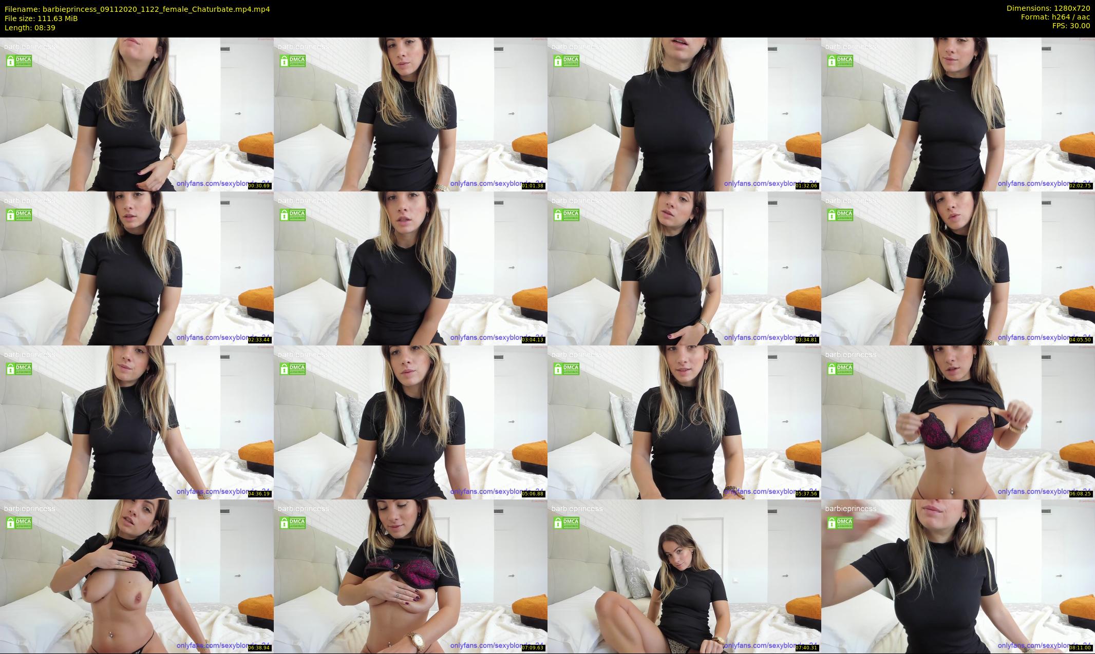 barbieprincess — 9 minute Chaturbate female cam show recording, 720p, Nov 9, 2020