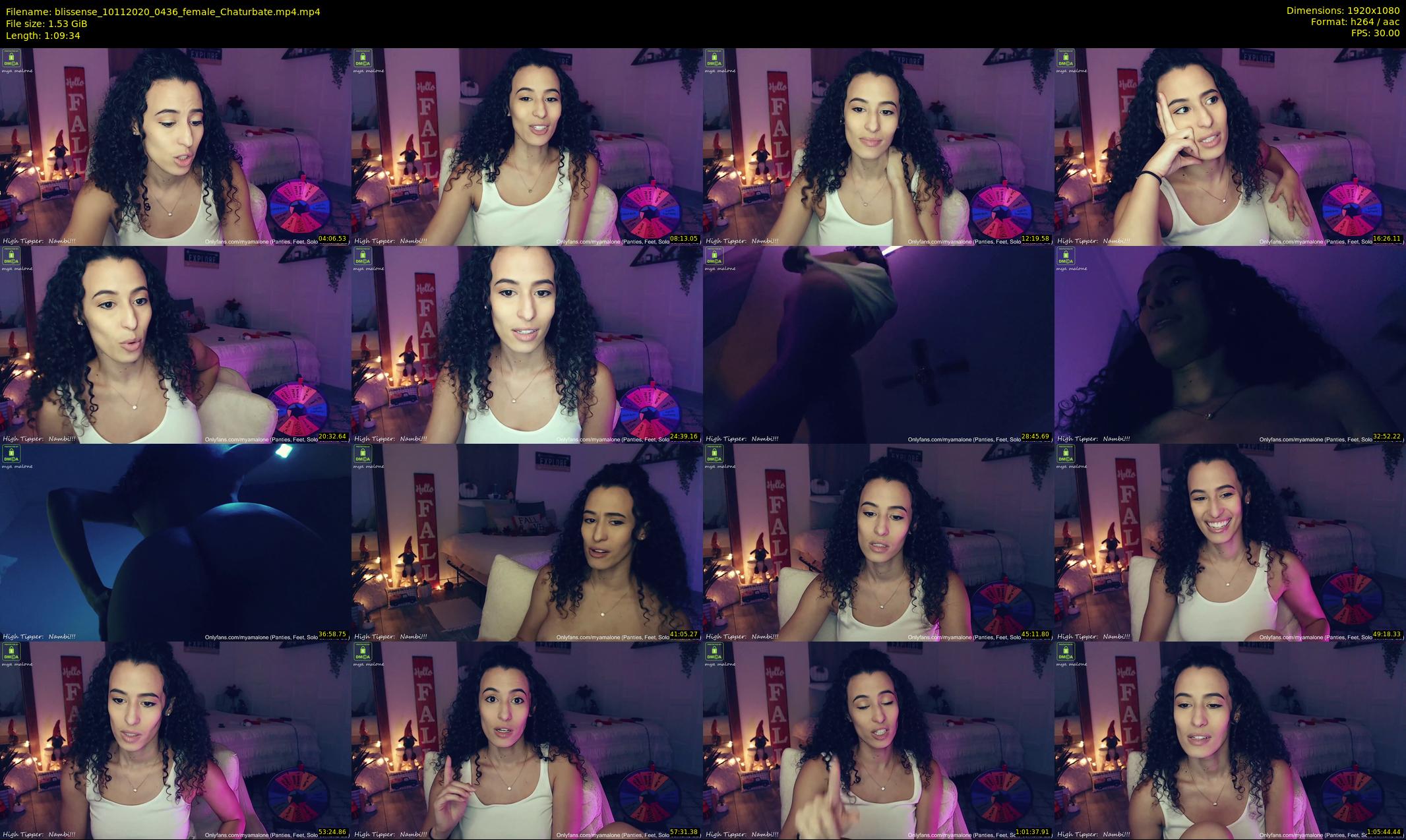 blissense — 70 minute Chaturbate female cam show recording, 1080p, Nov 10, 2020