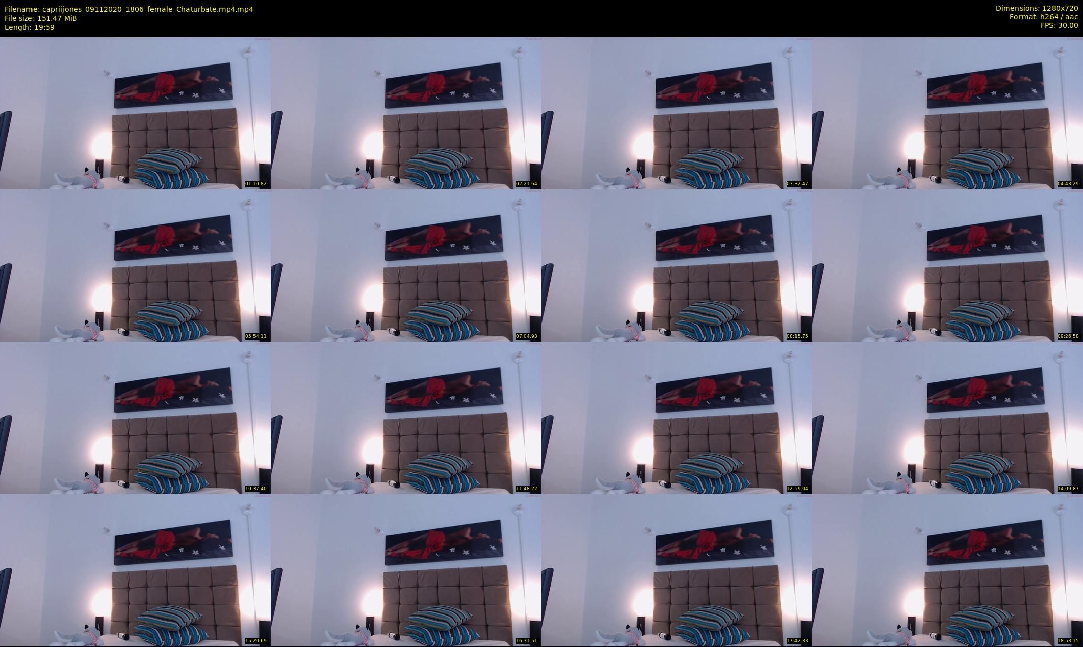 capriijones — 20 minute Chaturbate female cam show recording, 720p, Nov 9, 2020
