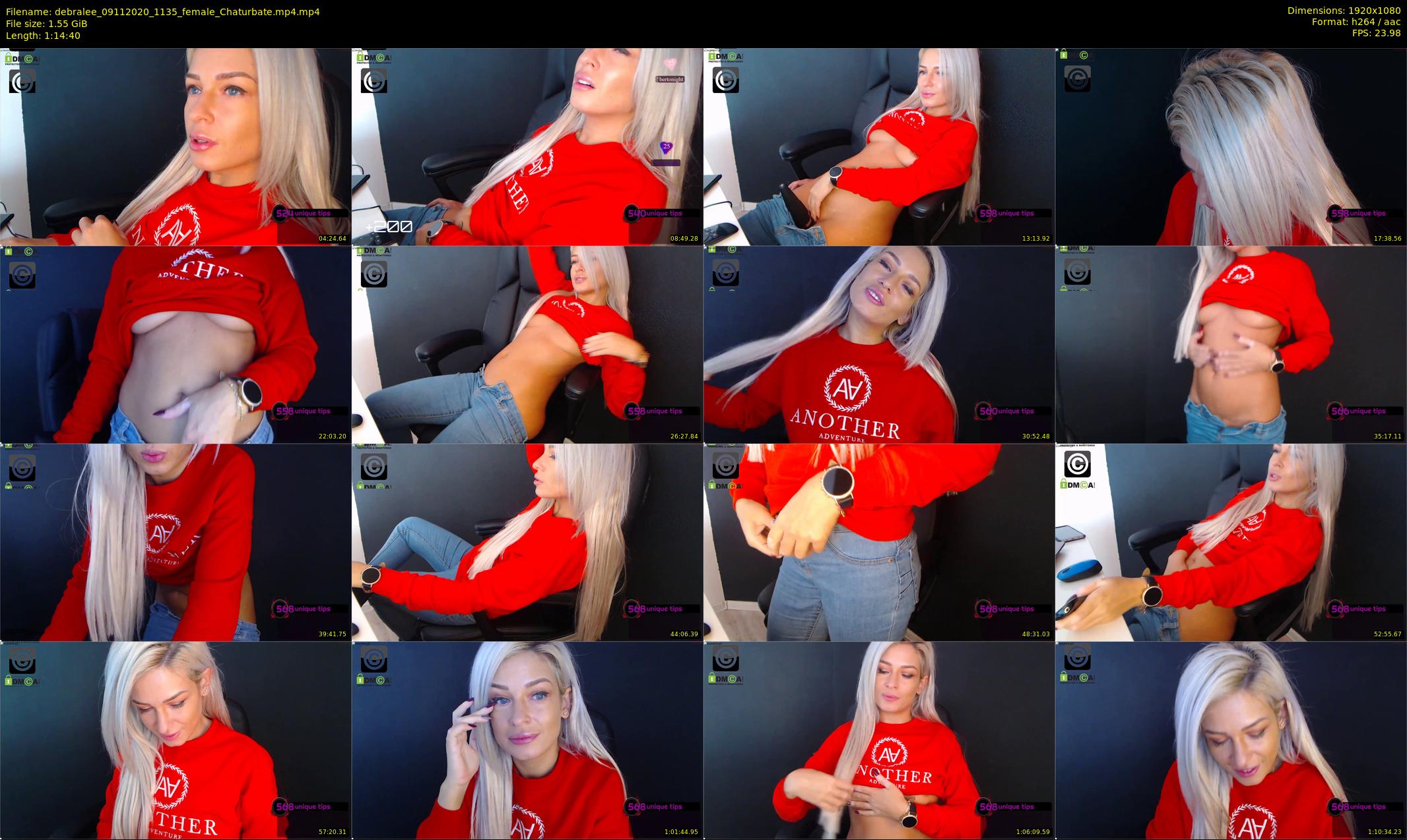 debralee — 75 minute Chaturbate female cam show recording, 1080p, Nov 9, 2020